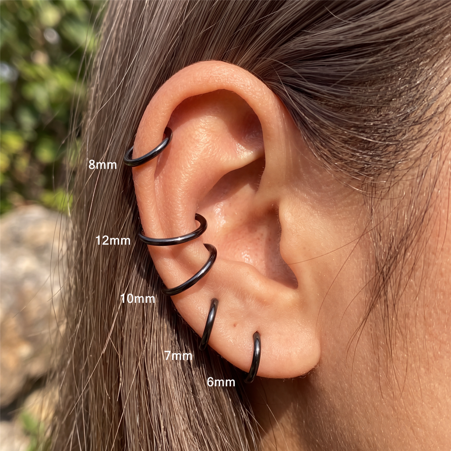 Black Hinged Hoop Earrings — A Sleek Edge for Every Ear Stack