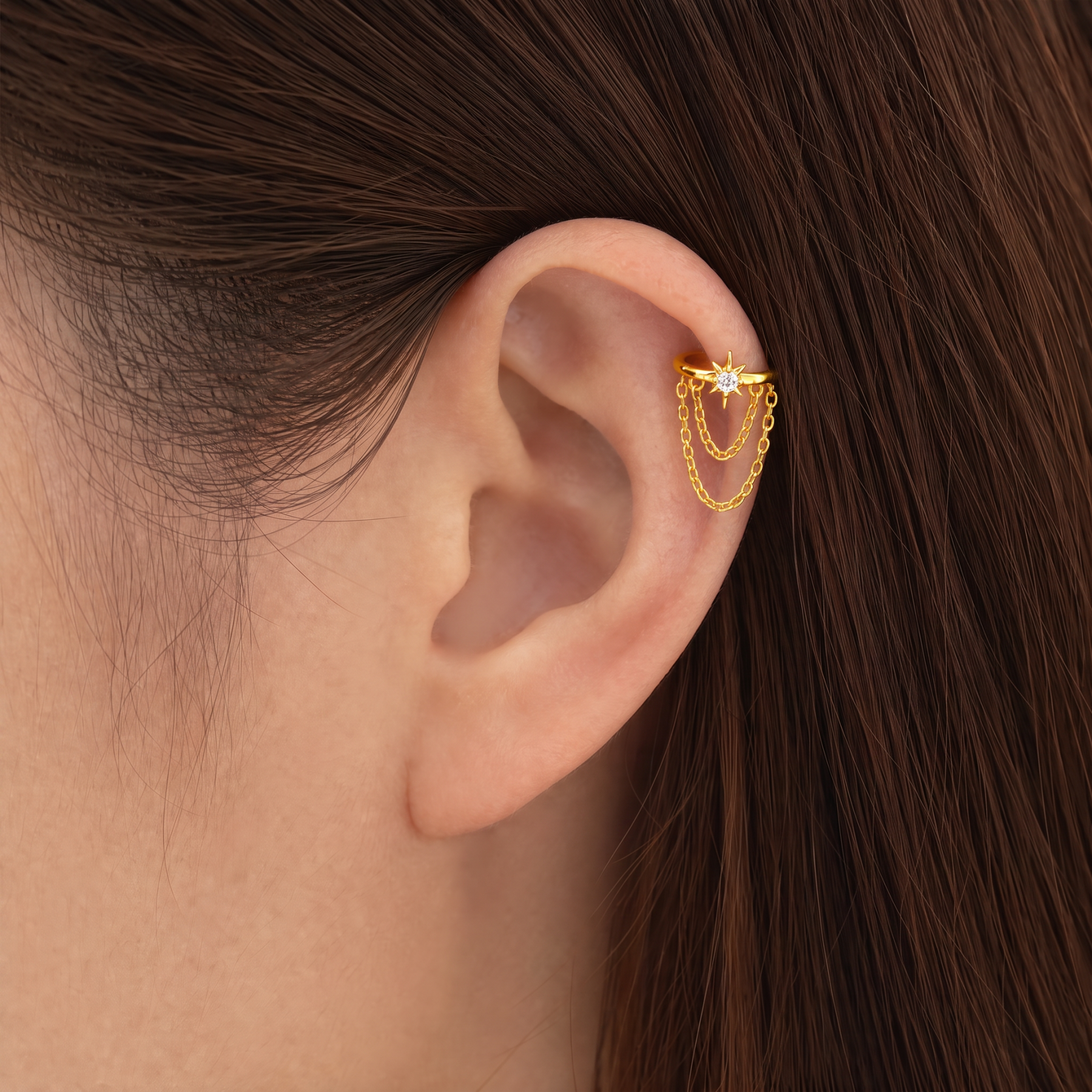 Star Double Chain Earrings — A Little Light, A Lot of Style