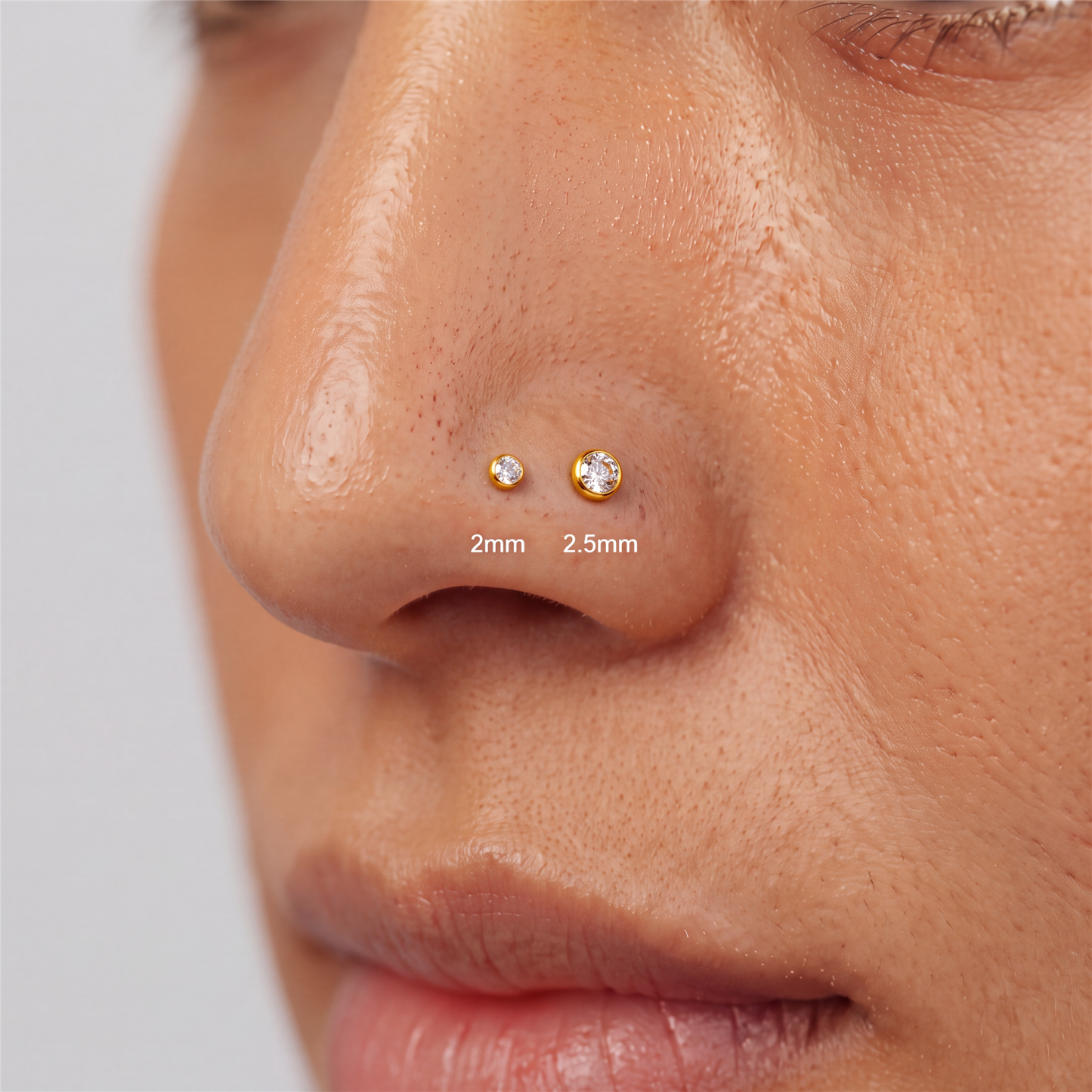 Bezel CZ Nose Stud — A Tiny Spark of Everyday Shine