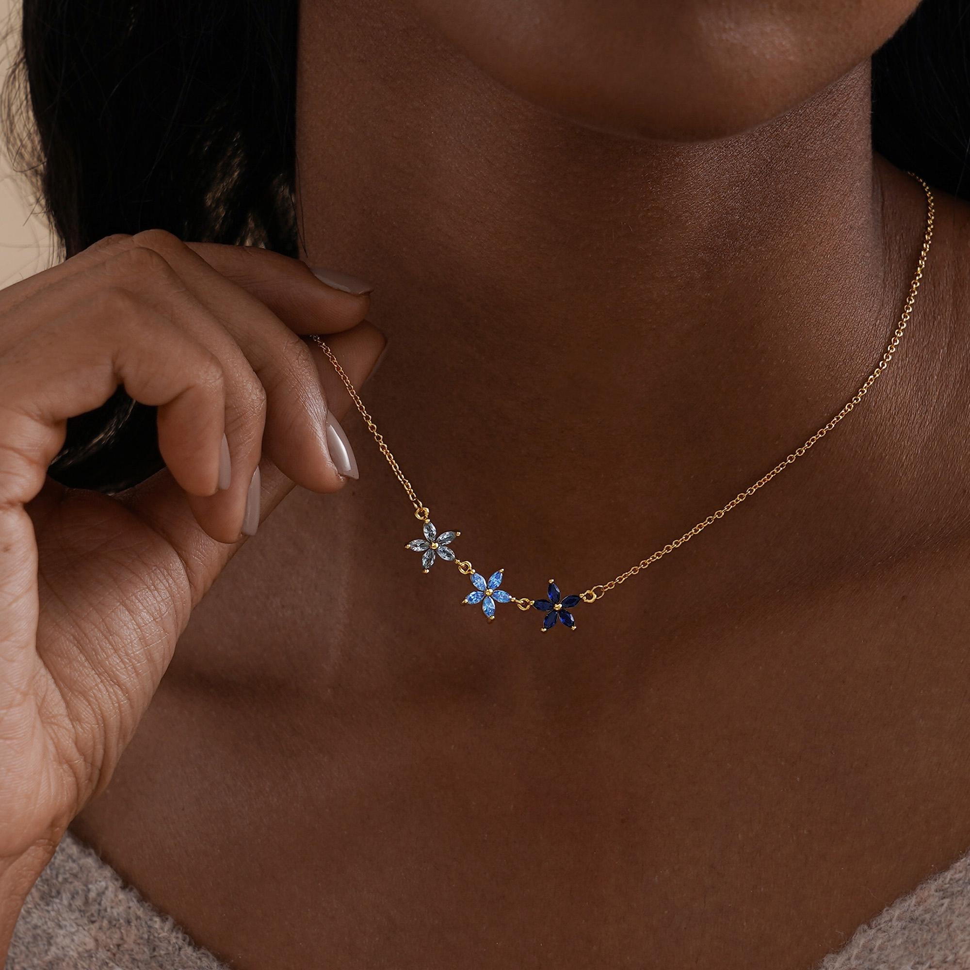 Personalized Family Birthstone Necklace–Forever in Bloom