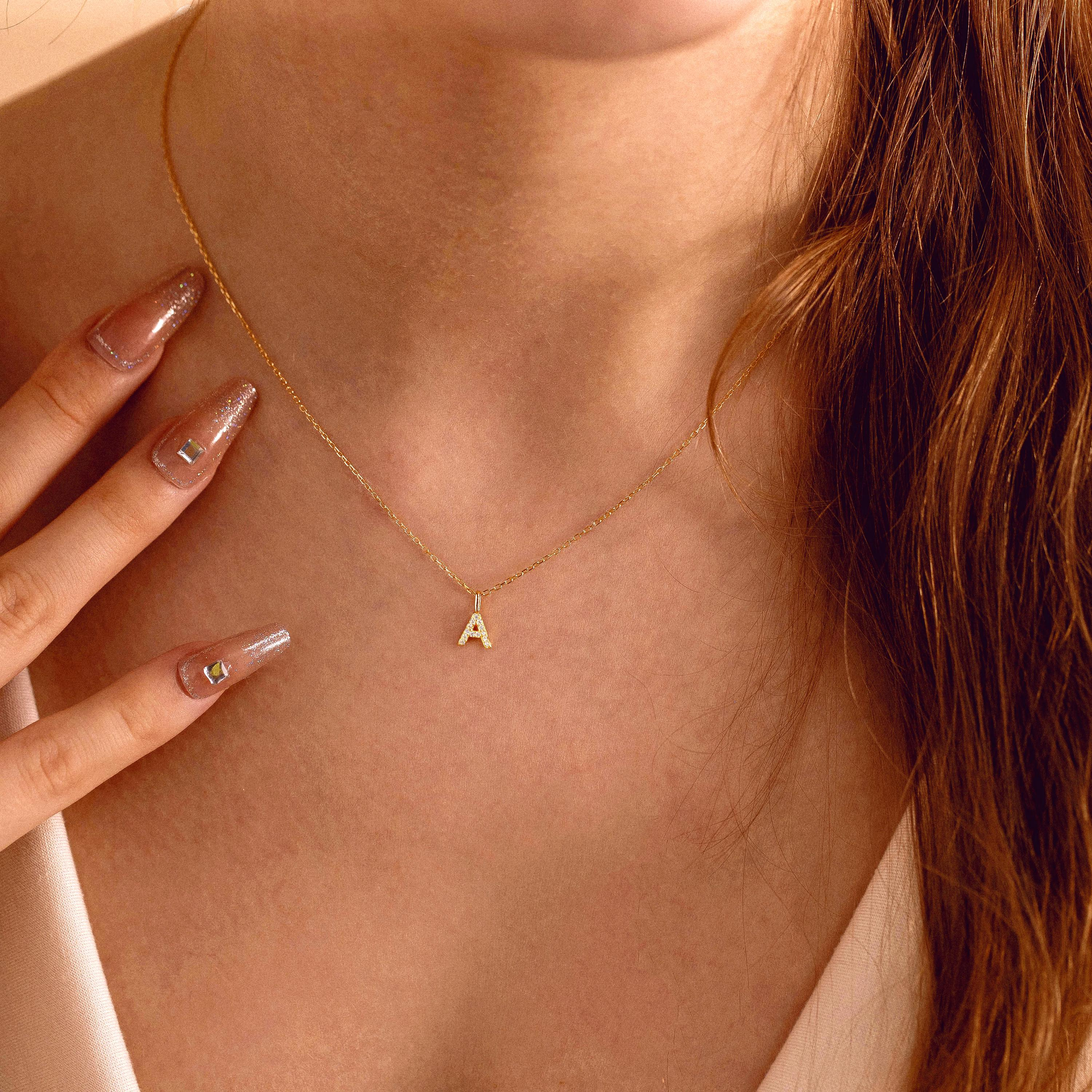 Minimalist Diamond Initial Necklace – A Little Sparkle, A Lot of Meaning