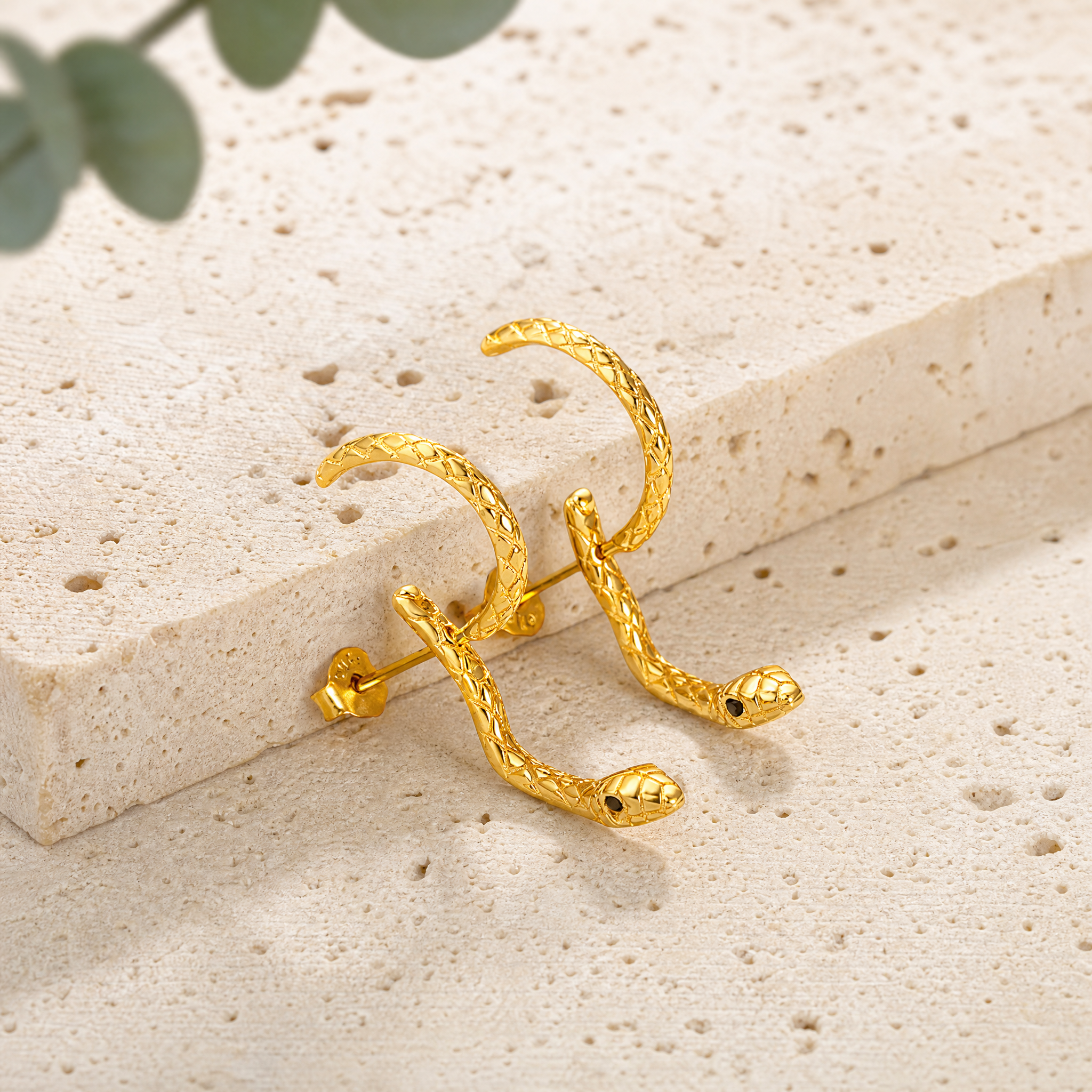 Snake Wrap Stud Earrings