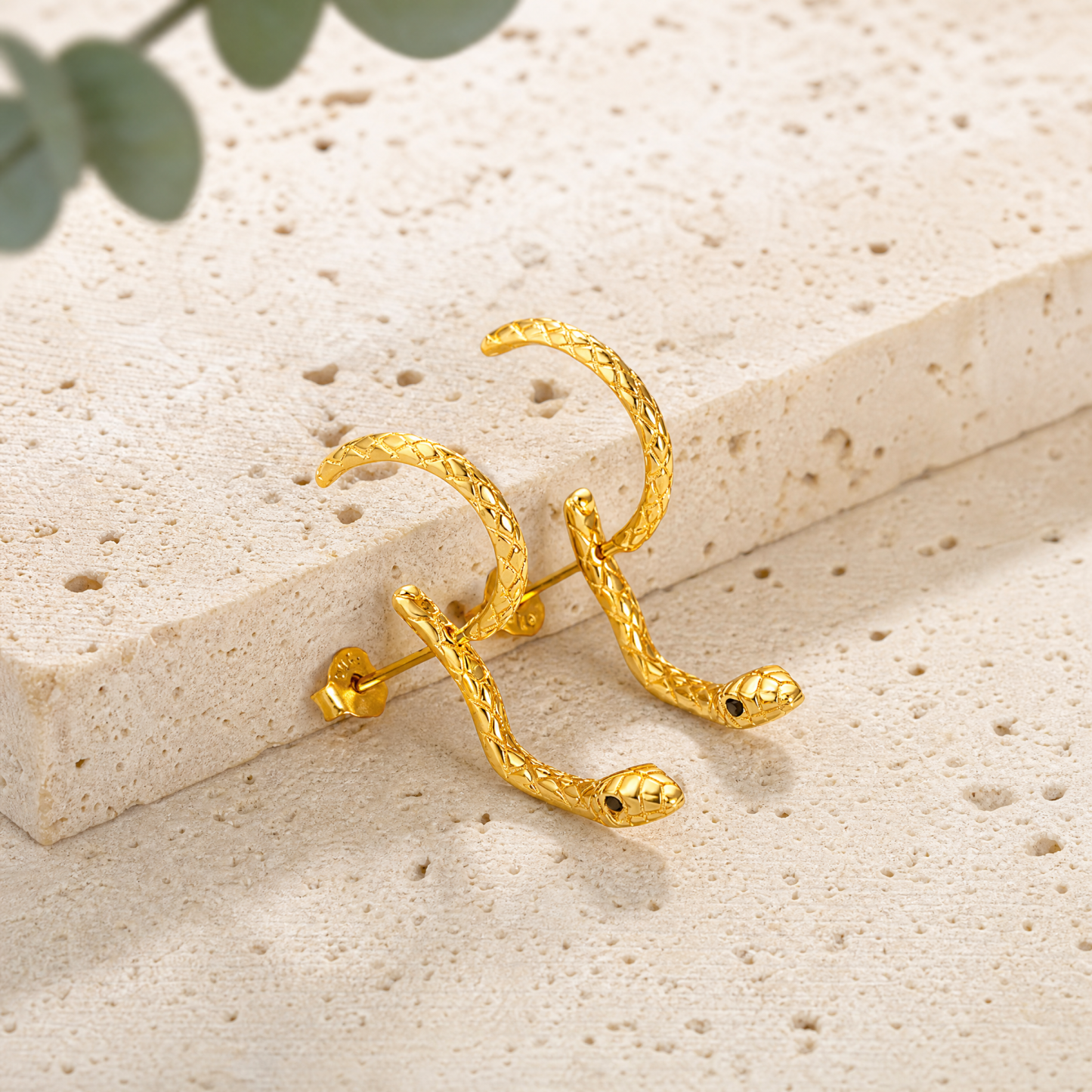 Snake Wrap Stud Earrings