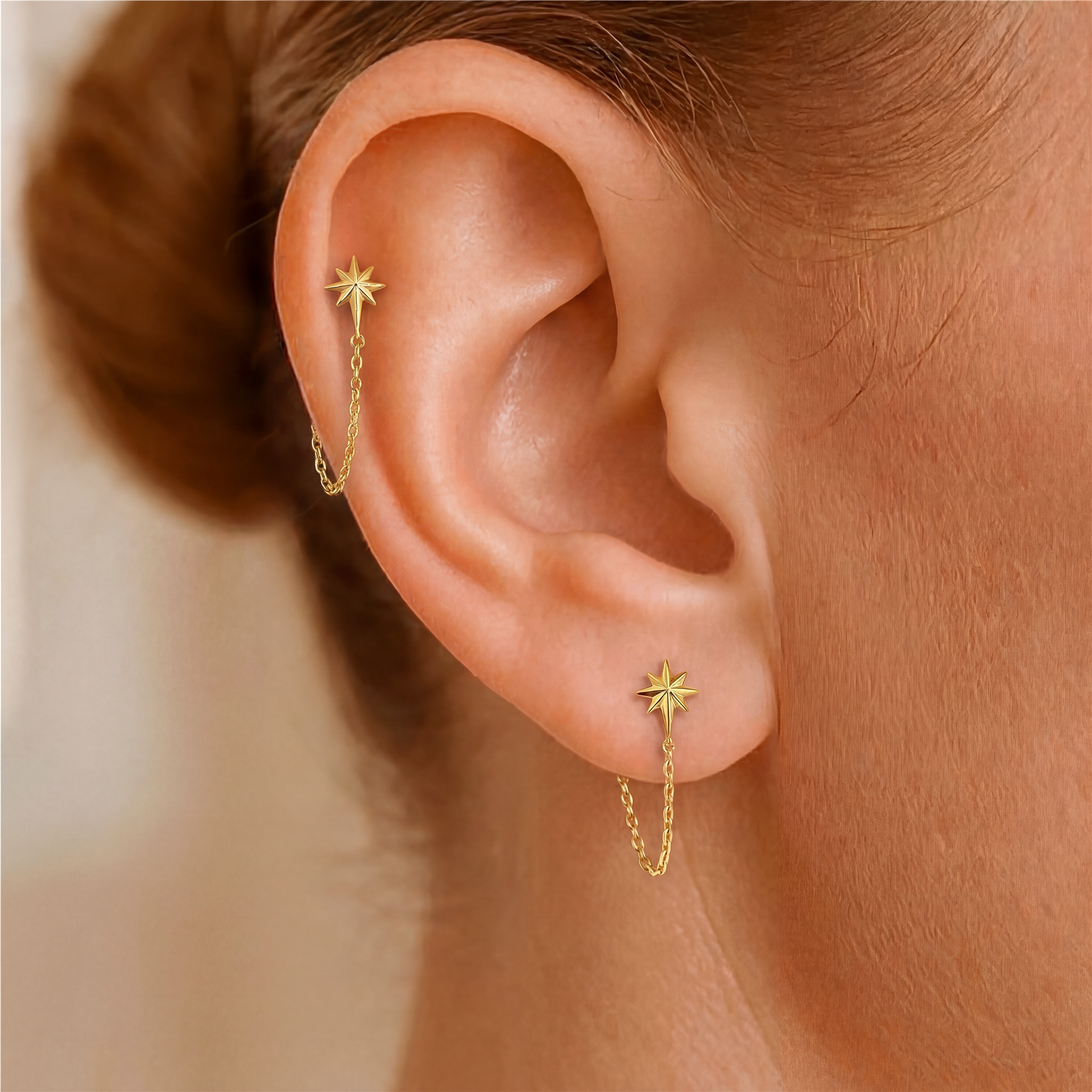 Sterling Silver Starburst Dangling Stud (1 PC)