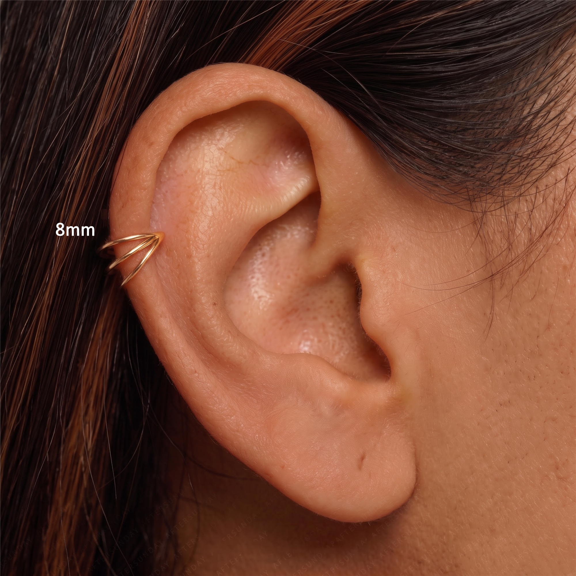 Triple Hinged Ear Cuff Earrings — Three Lines, One Effortless Stack