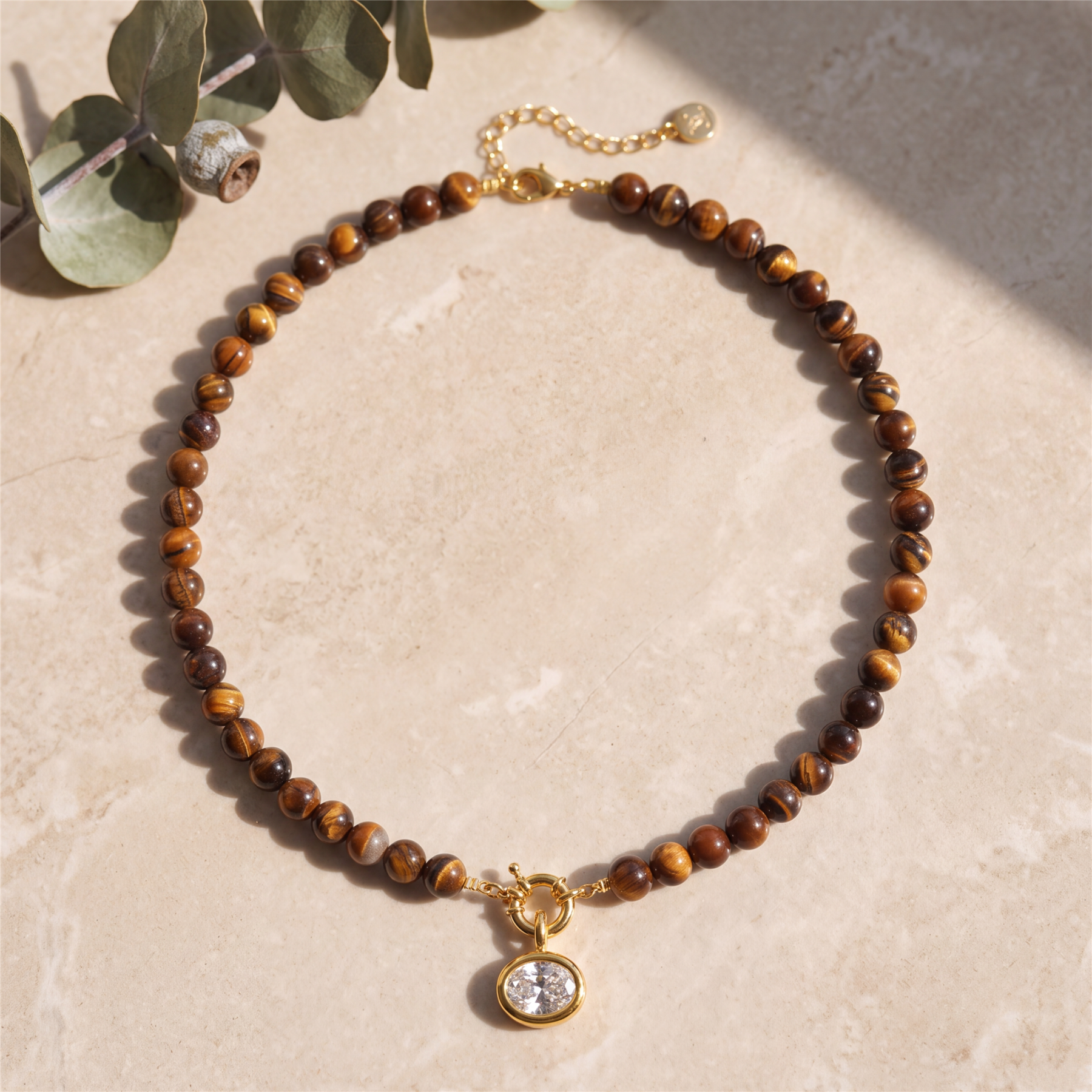 Tiger Eye Necklace — Warm Strength, Polished Shine