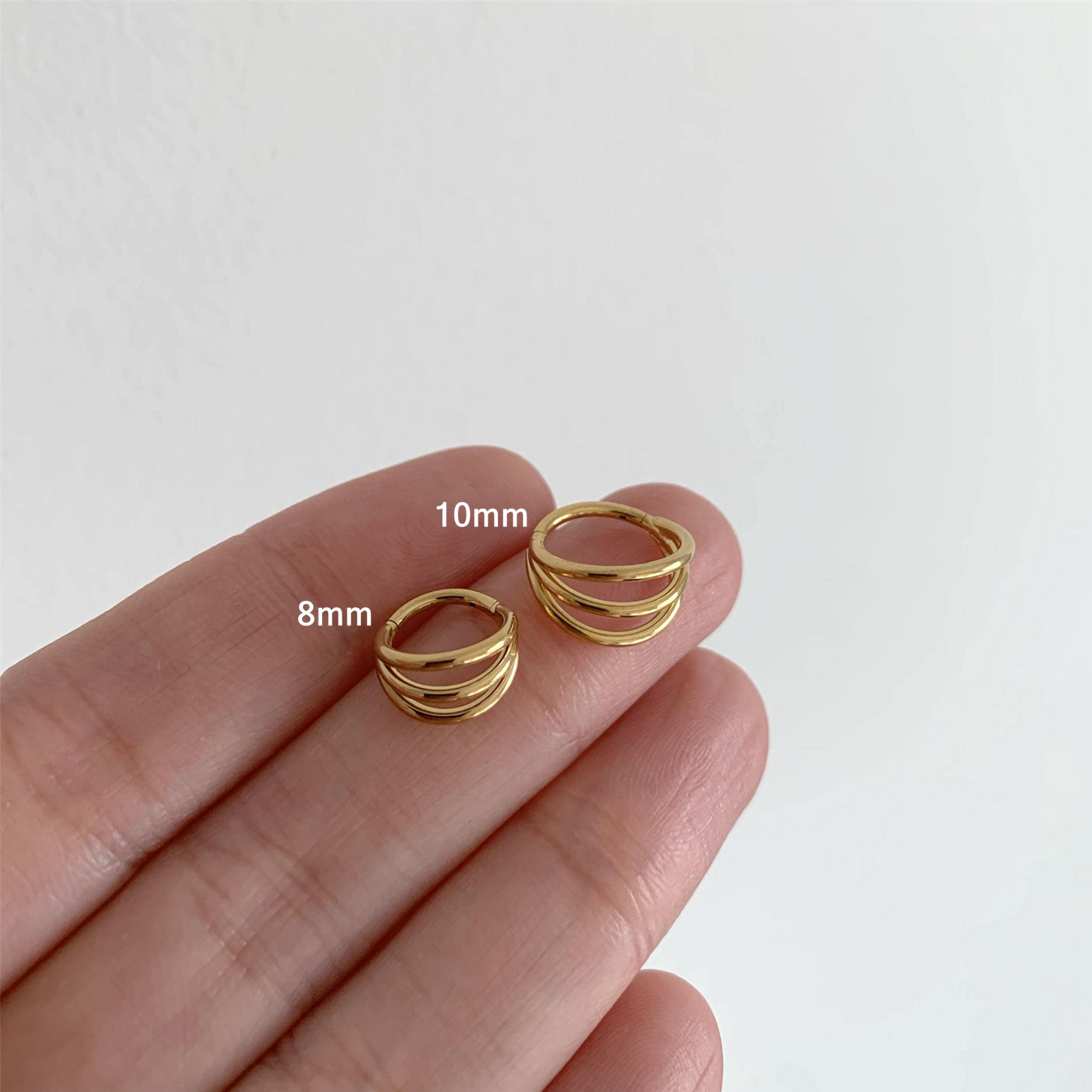 Triple Hinged Ear Cuff Earrings — Three Lines, One Effortless Stack