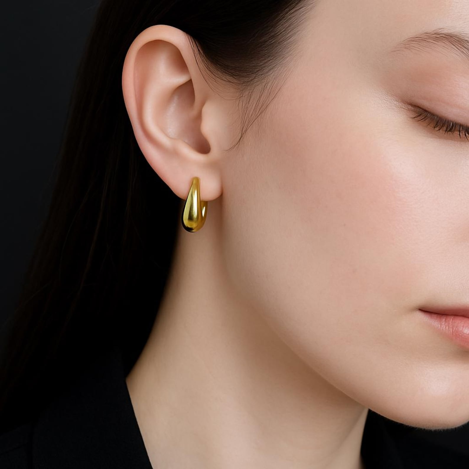 Sterling Silver Teardrop Earrings (2PCS)