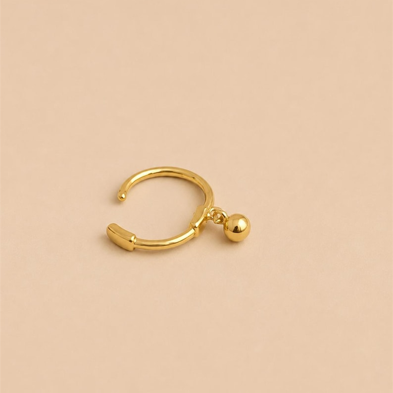 Dangle Bead Hoop Earrings — A Tiny Glow in Motion