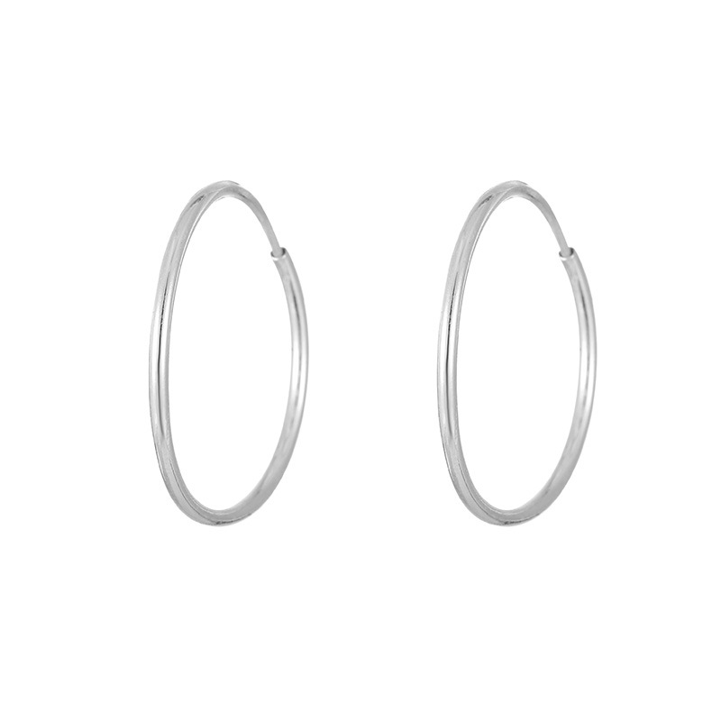 Sterling Silver Small Hoop Earrings (2 PCS)