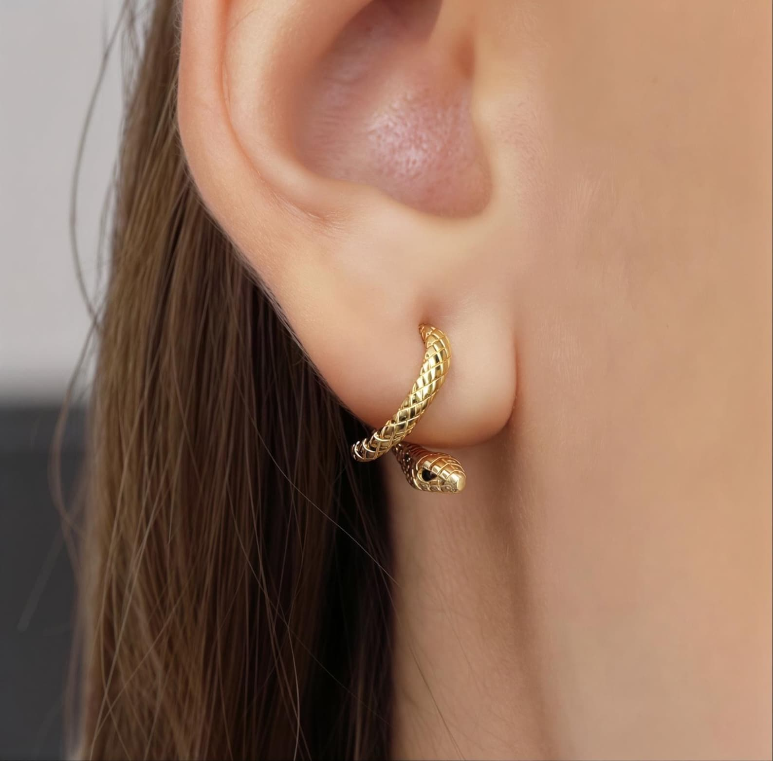 Snake Wrap Stud Earrings