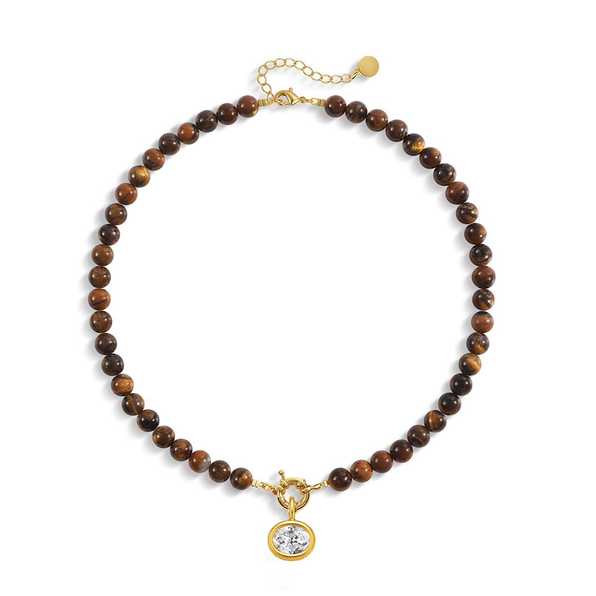 Tiger Eye Necklace — Warm Strength, Polished Shine