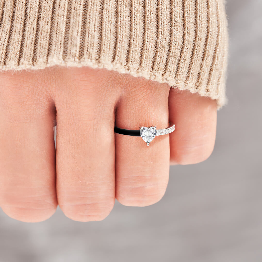 Black Enamel Ring-I'm Choosing My Peace