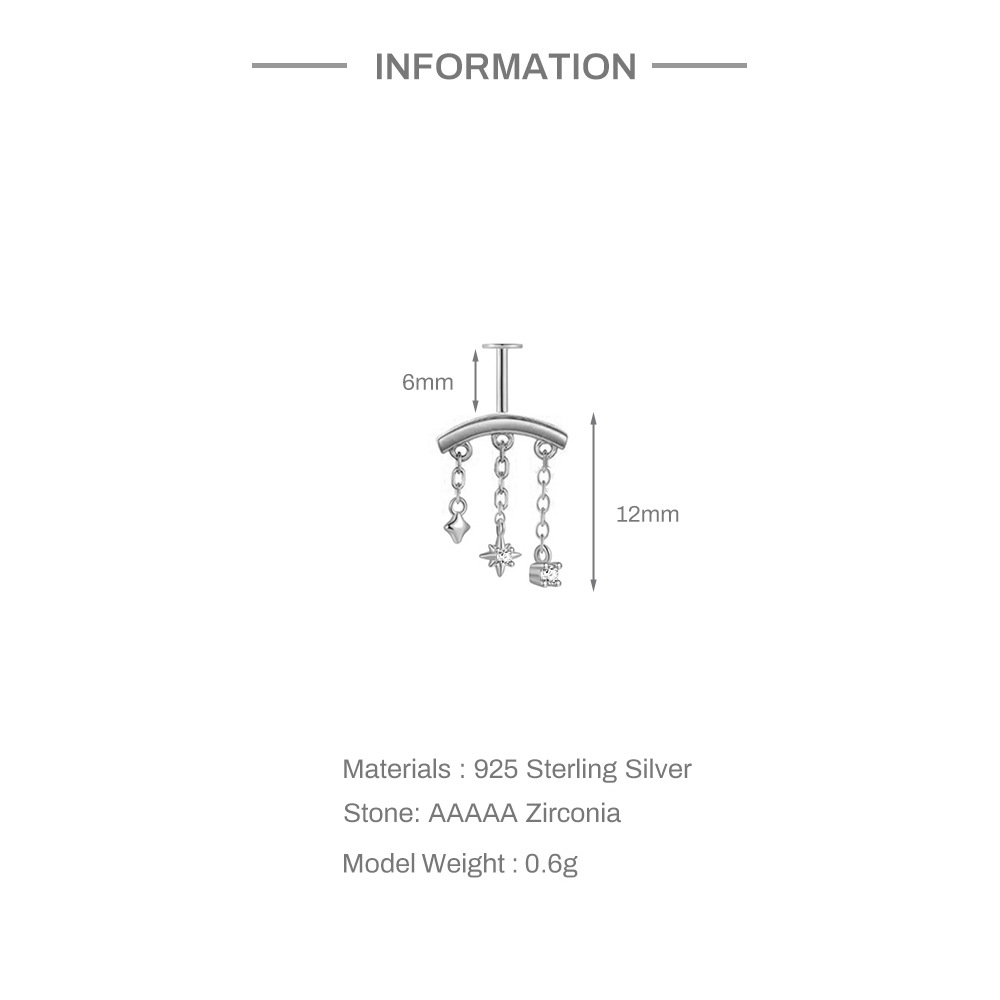 Vertical Spiral Chain Earring