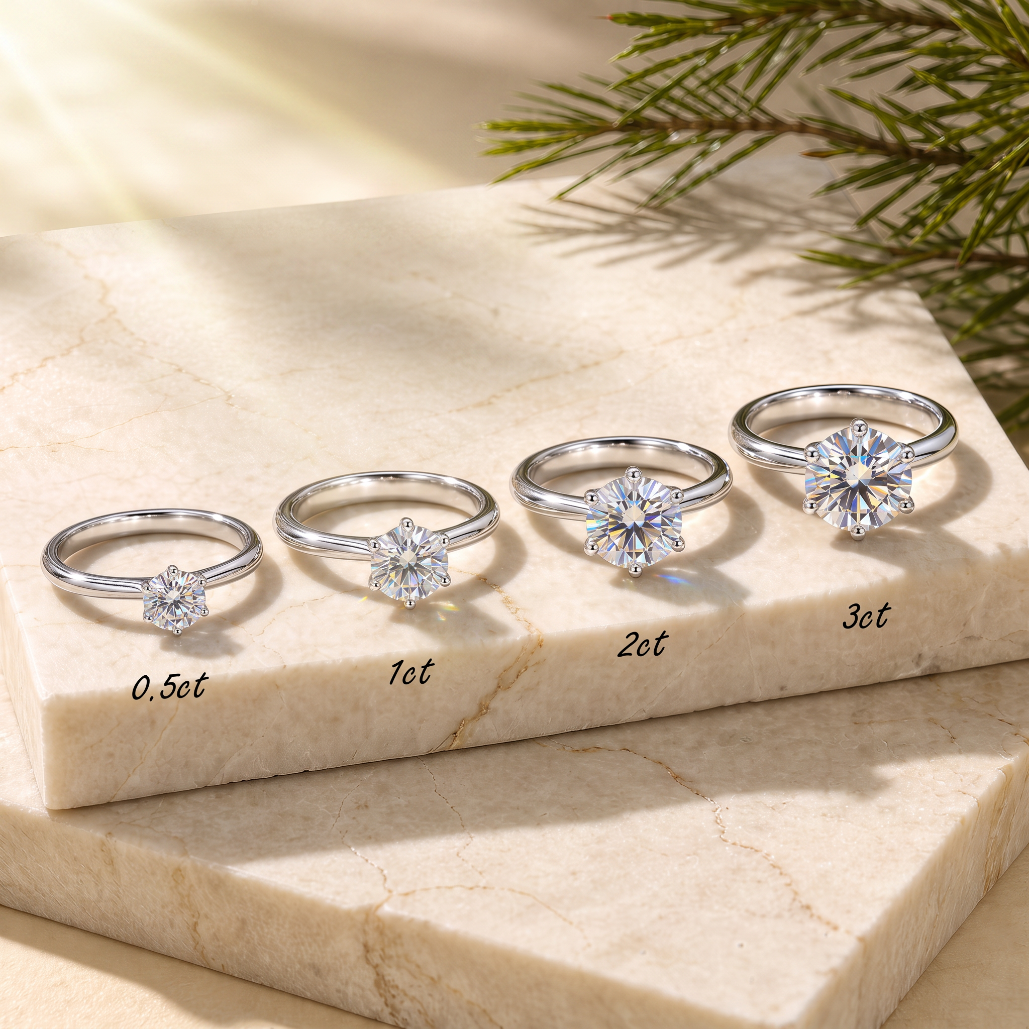 Moissanite Solitaire Ring — A Clear Spark of Forever