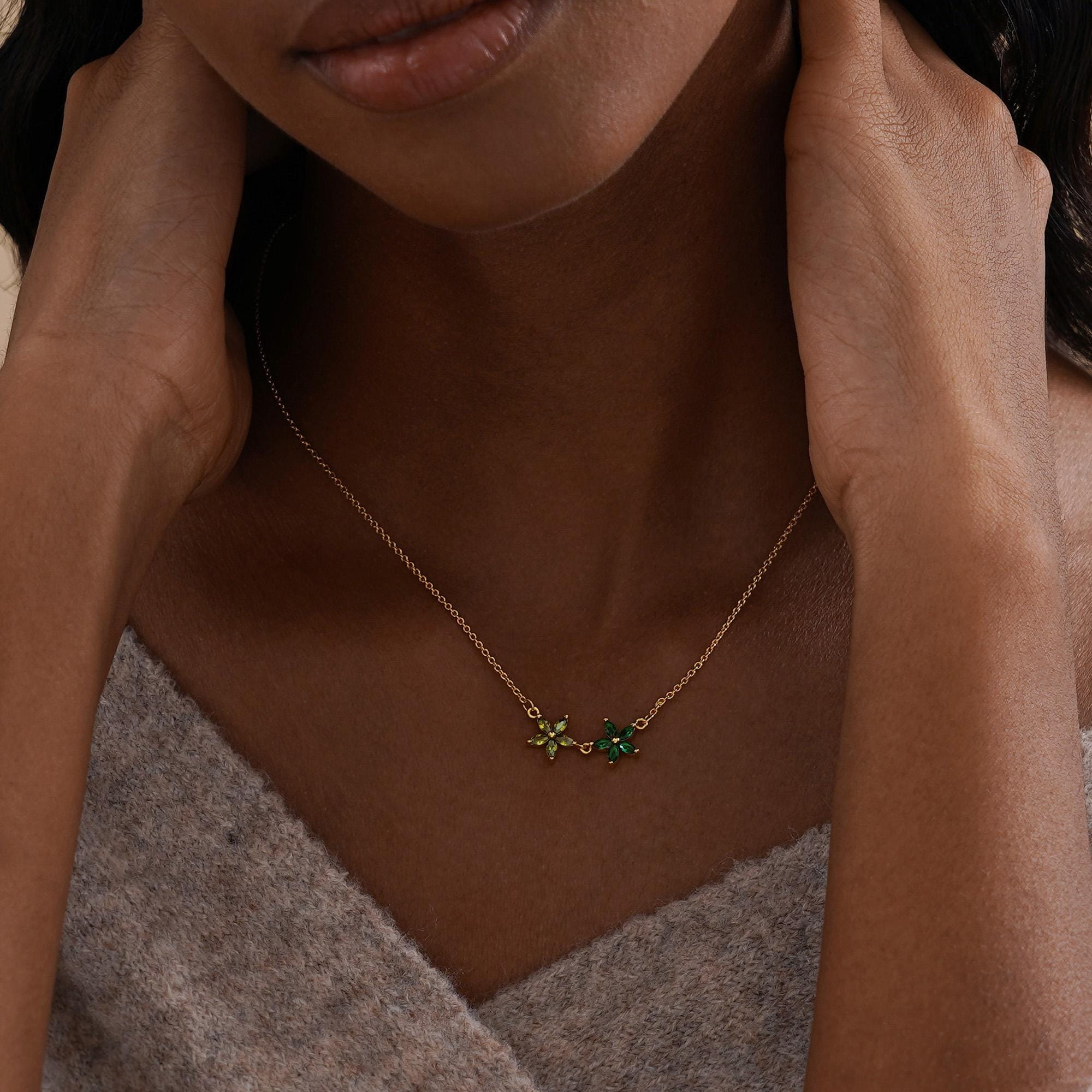Personalized Family Birthstone Necklace–Forever in Bloom