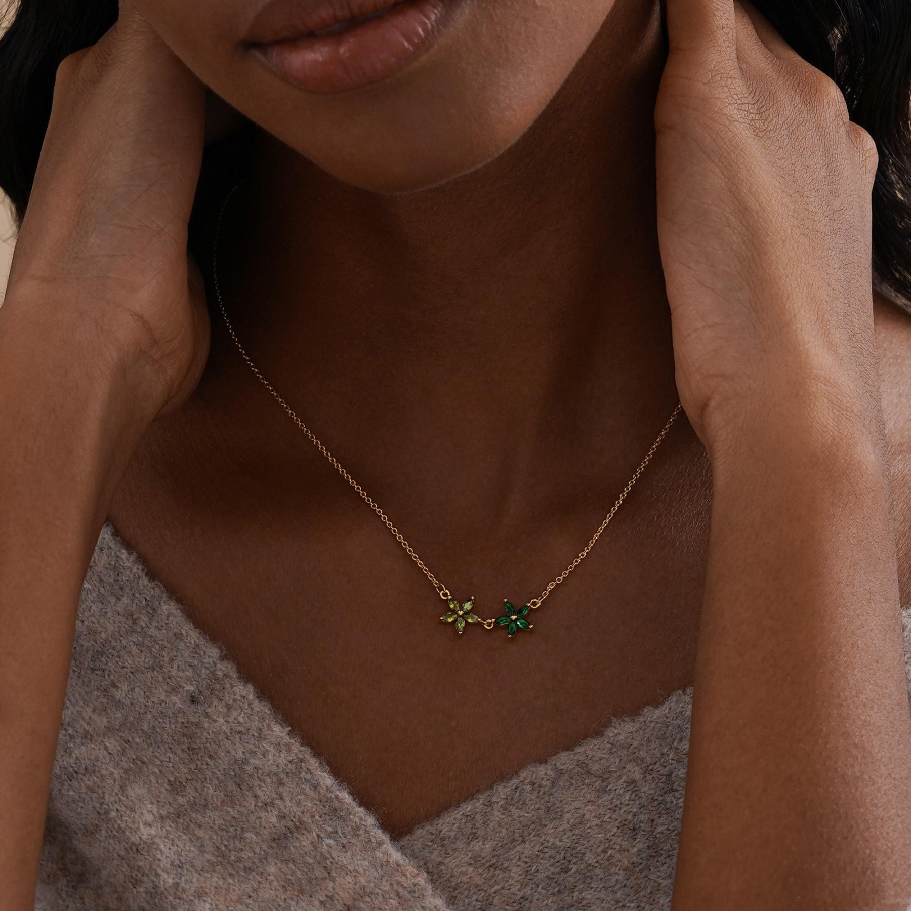 Personalized Family Birthstone Necklace–Forever in Bloom
