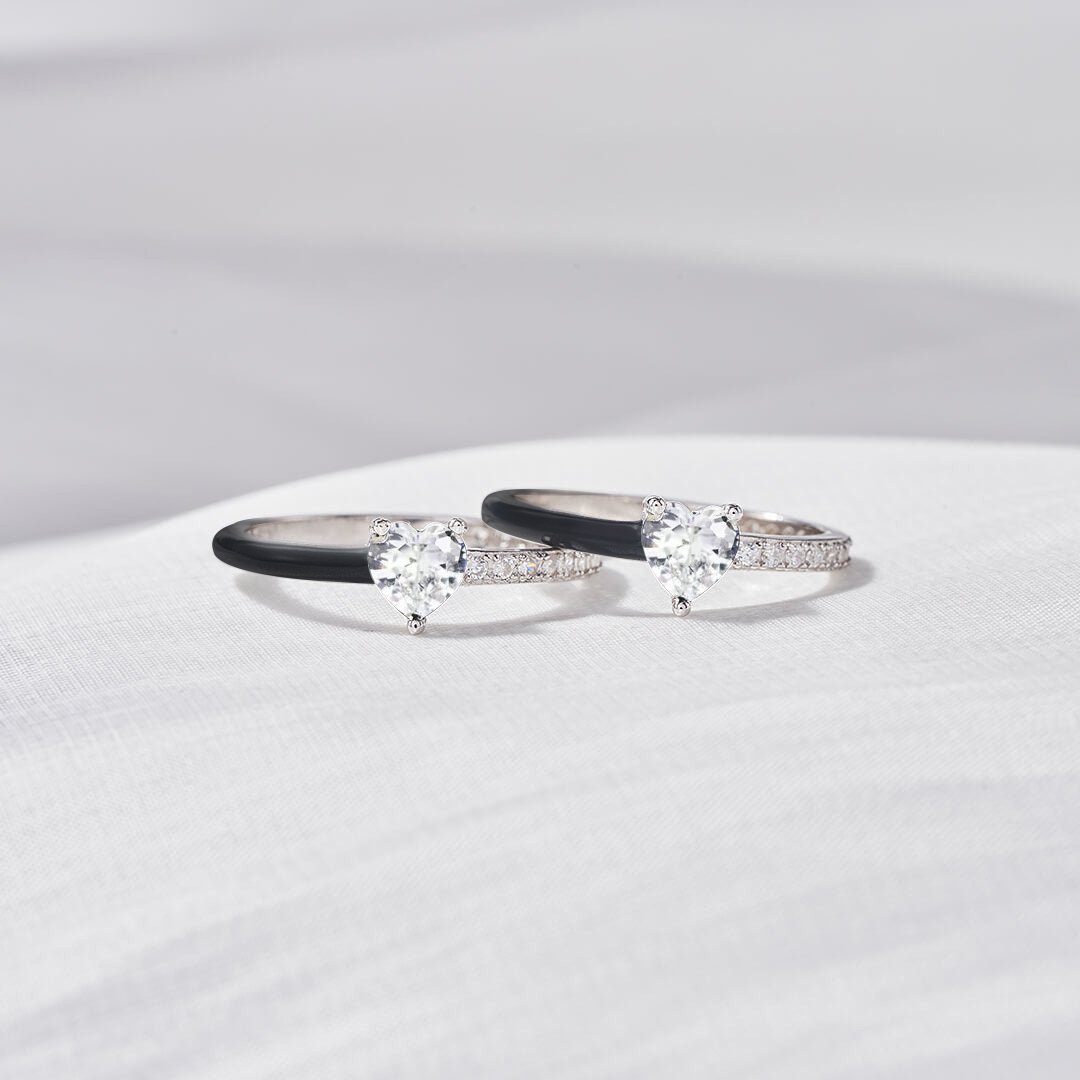 Black Enamel Ring-I'm Choosing My Peace