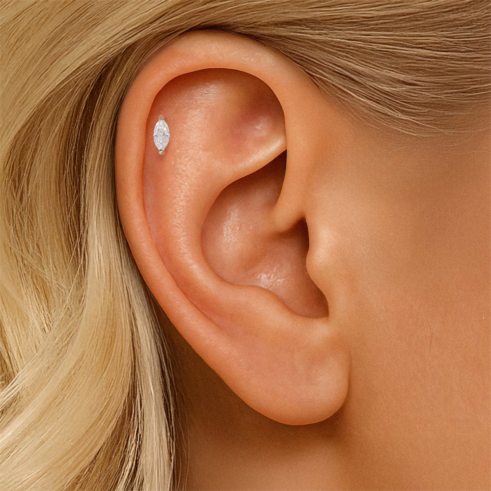 Tiny Marquise Helix Stud Earrings (3 PCS)