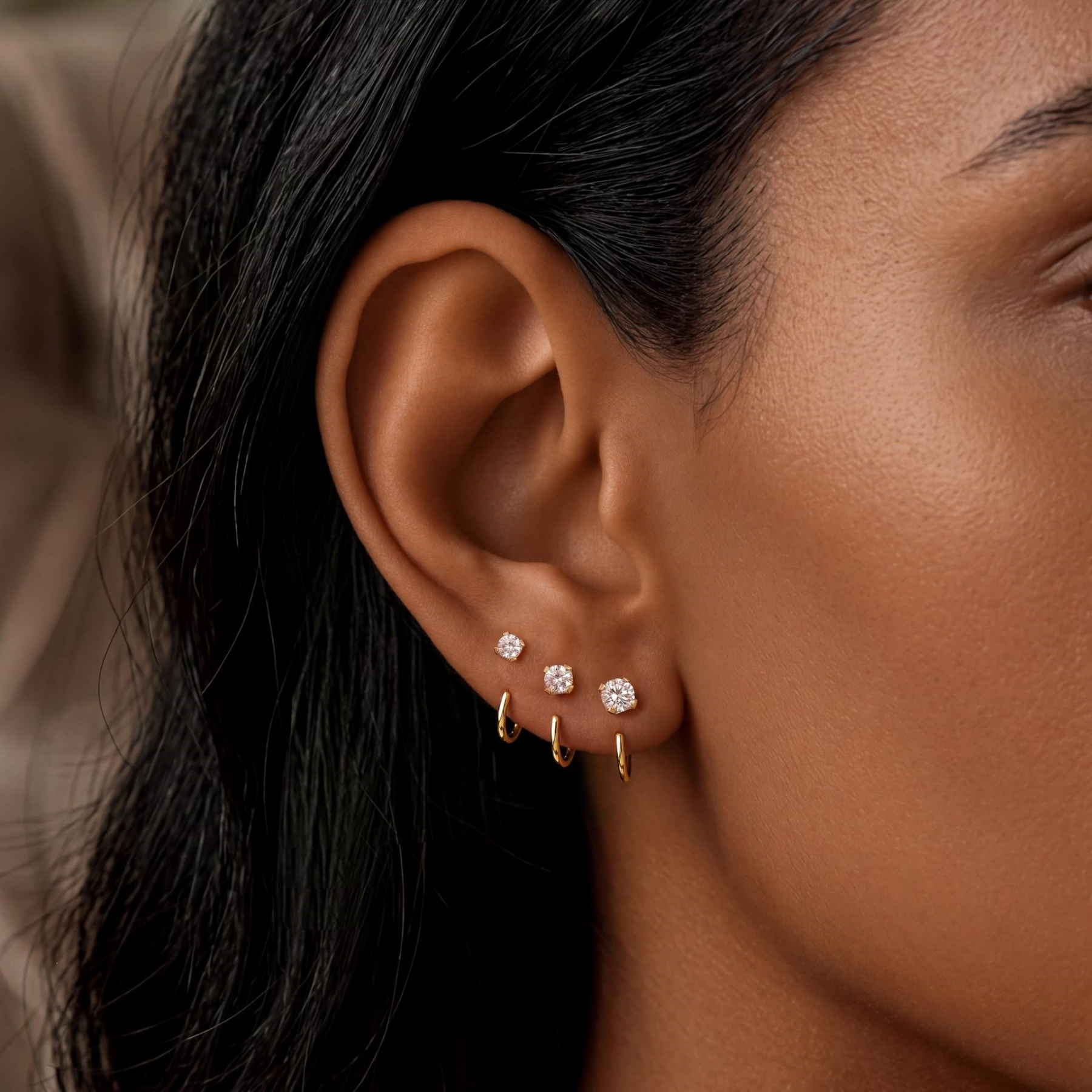 Stackable Half Hoop Earring Set — Sparkle Made Easy