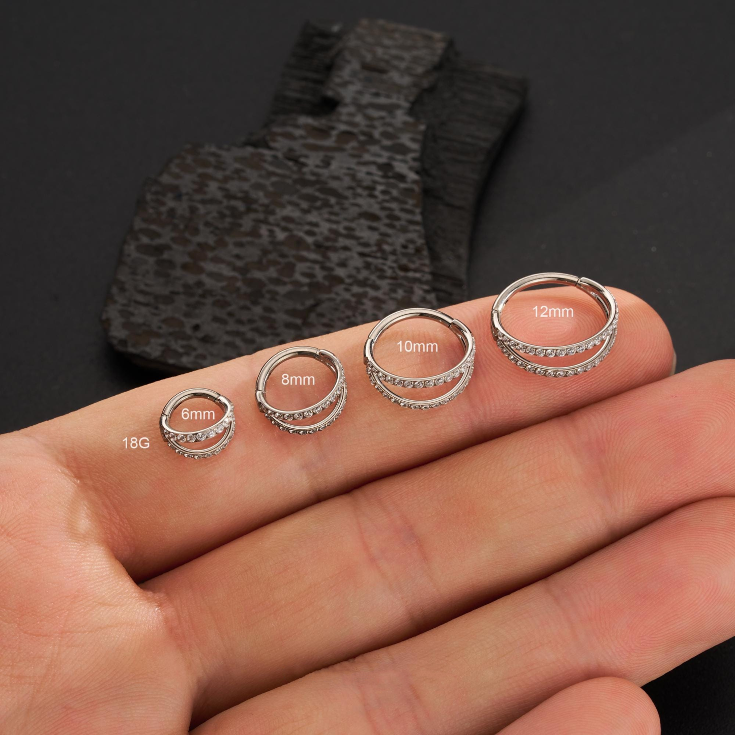 CZ Double Hoops — Two Lines of Everyday Sparkle