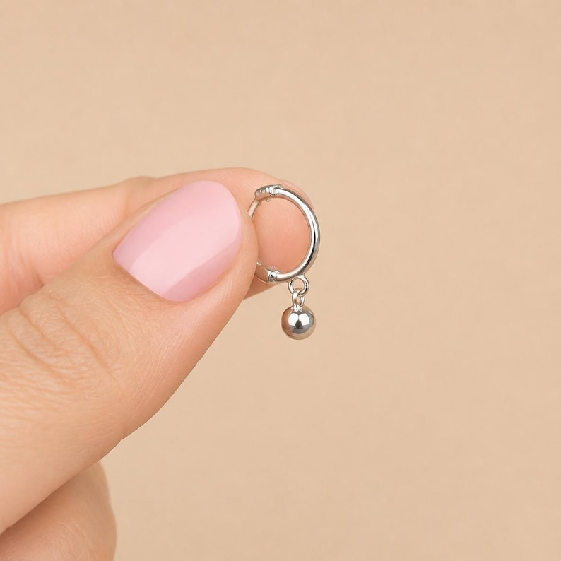 Dangle Bead Hoop Earrings — A Tiny Glow in Motion