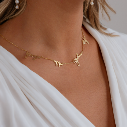 Personalized Multiple Name Necklace