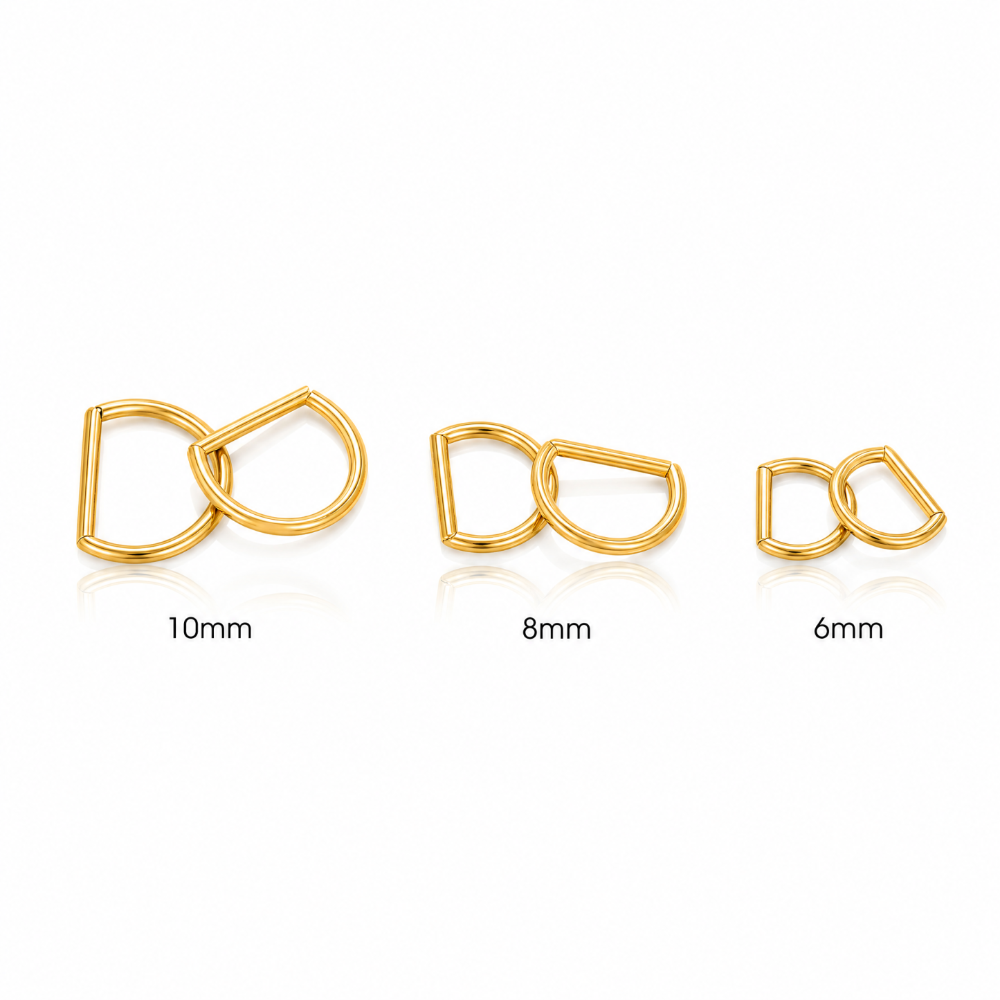 D-Shaped Hinged Hoop Earrings — Minimal Curves for Everyday Stacking