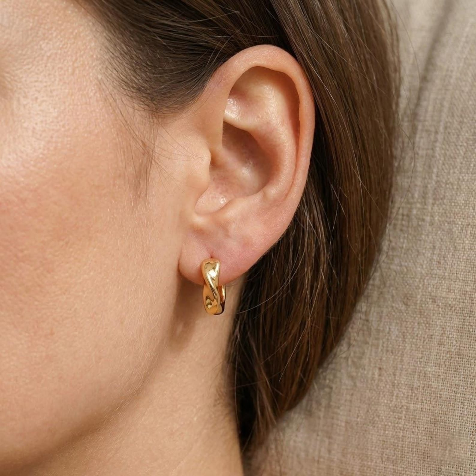 Chunky Twisted Hoops (2 PCS)