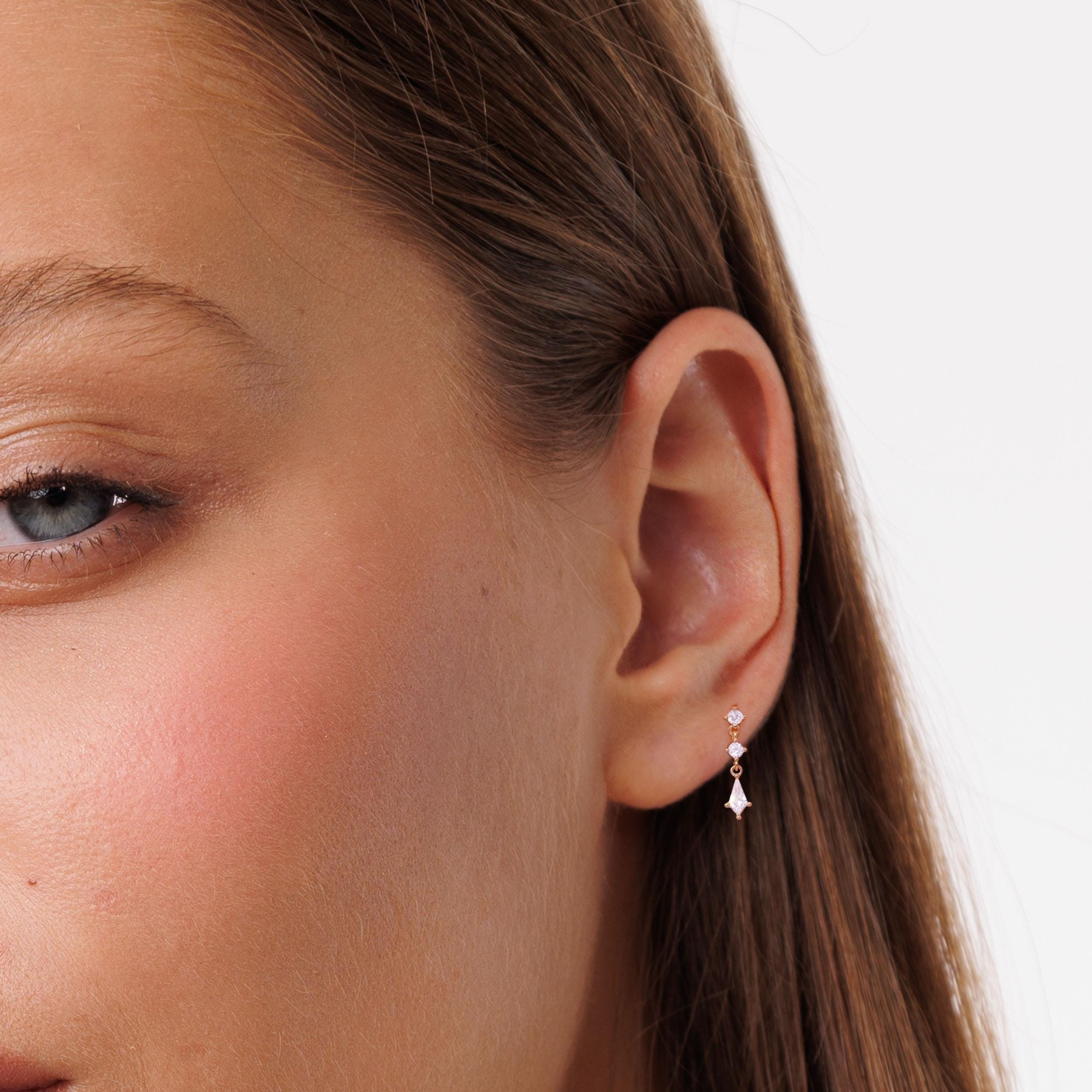 Sterling Silver Cz Dangle Labret (1 PC)