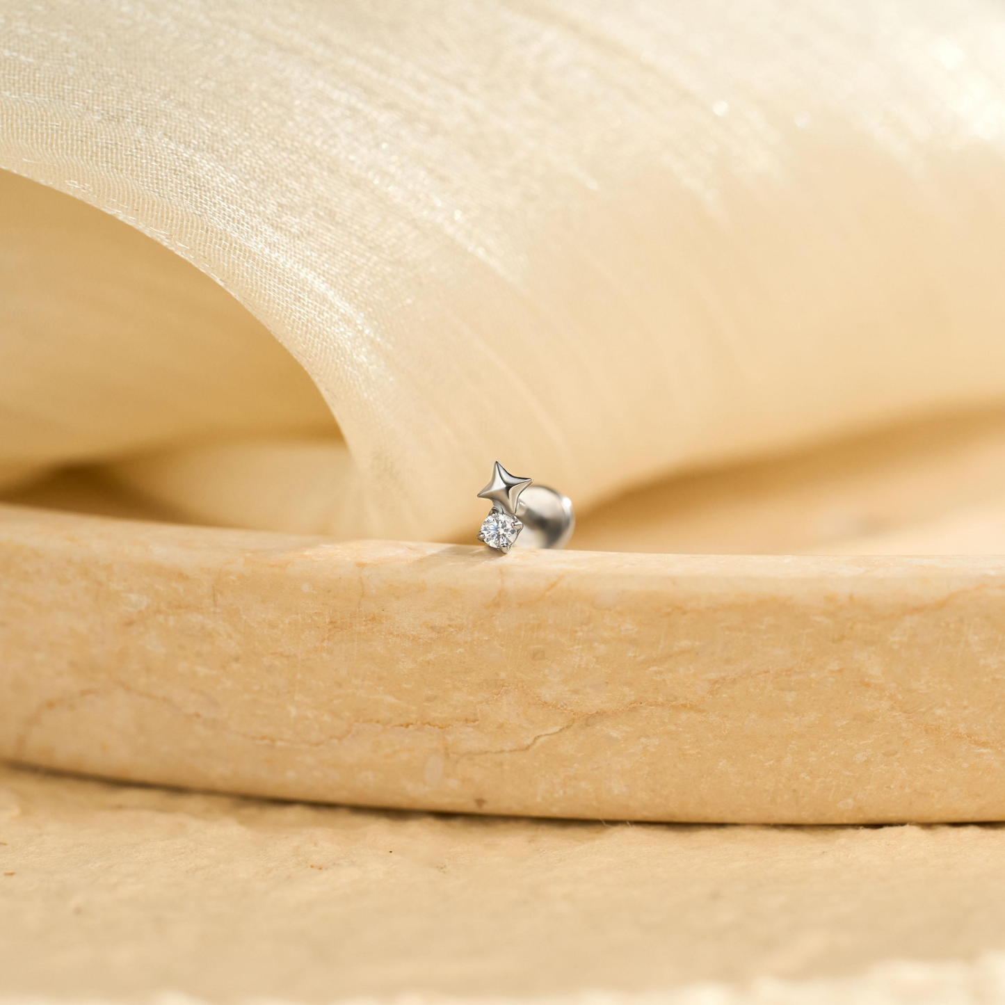 Tiny Star Labret Stud Earring(1 PC)