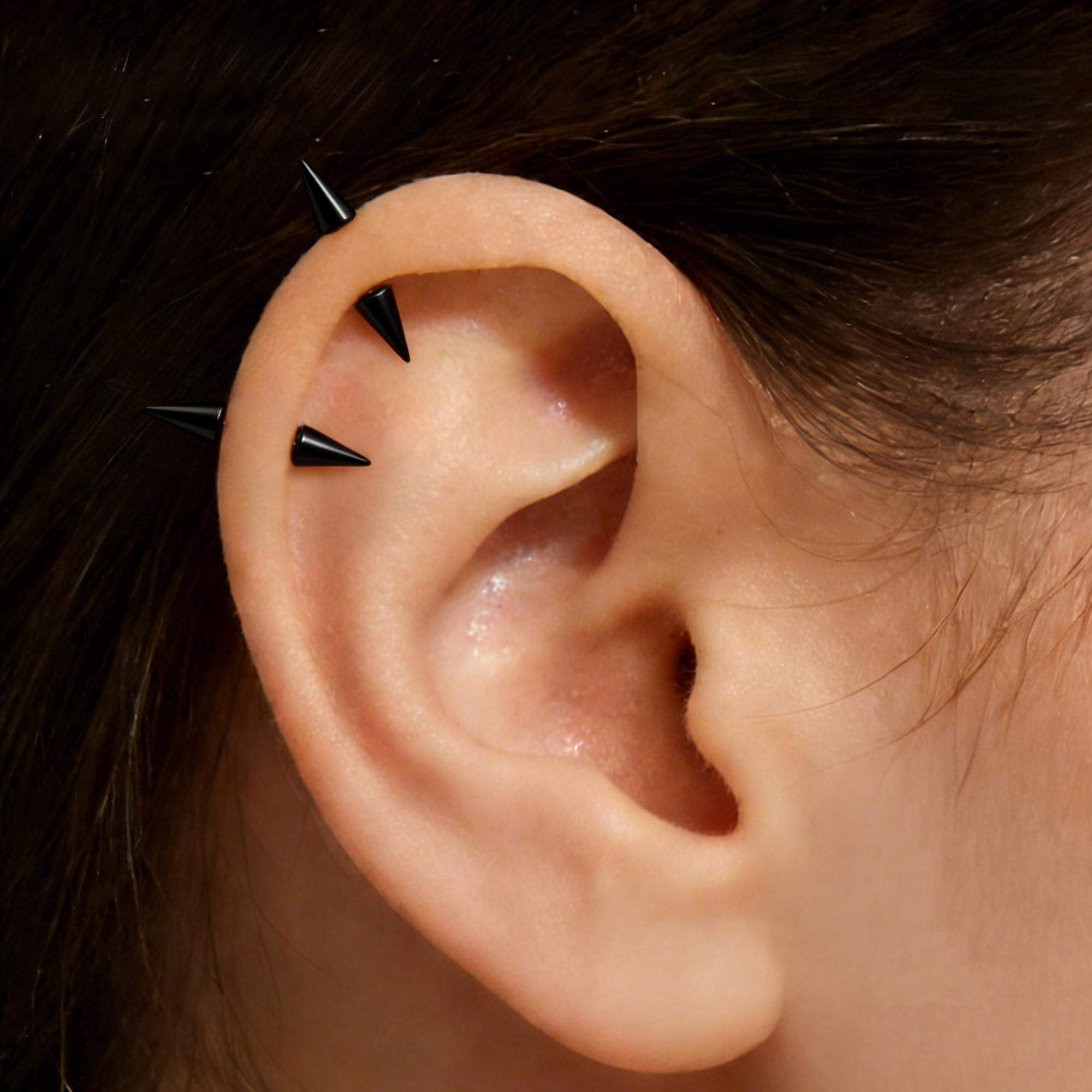 Spike Vertical Stud Earrings — Sharp Lines, Quiet Attitude