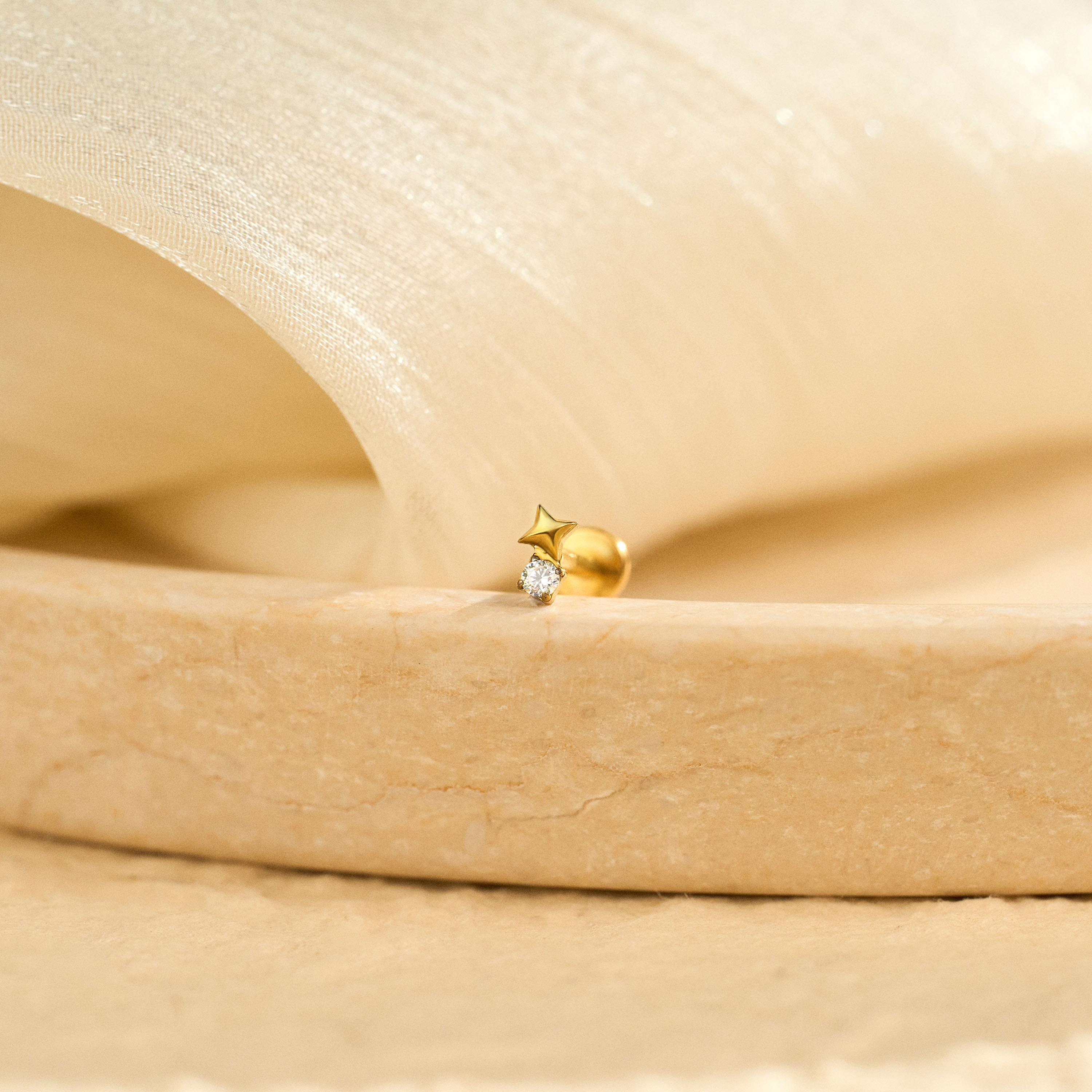 Tiny Star Labret Stud Earring(1 PC)