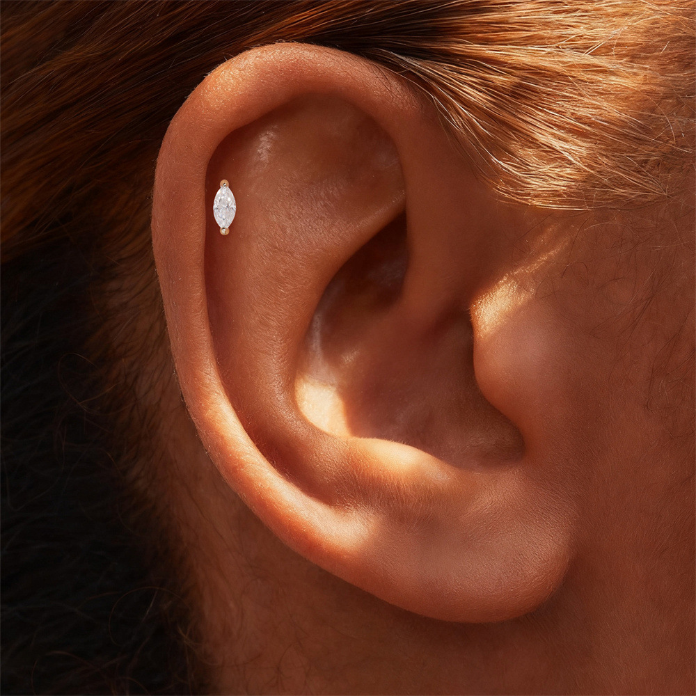 Tiny Marquise Helix Stud Earrings (3 PCS)