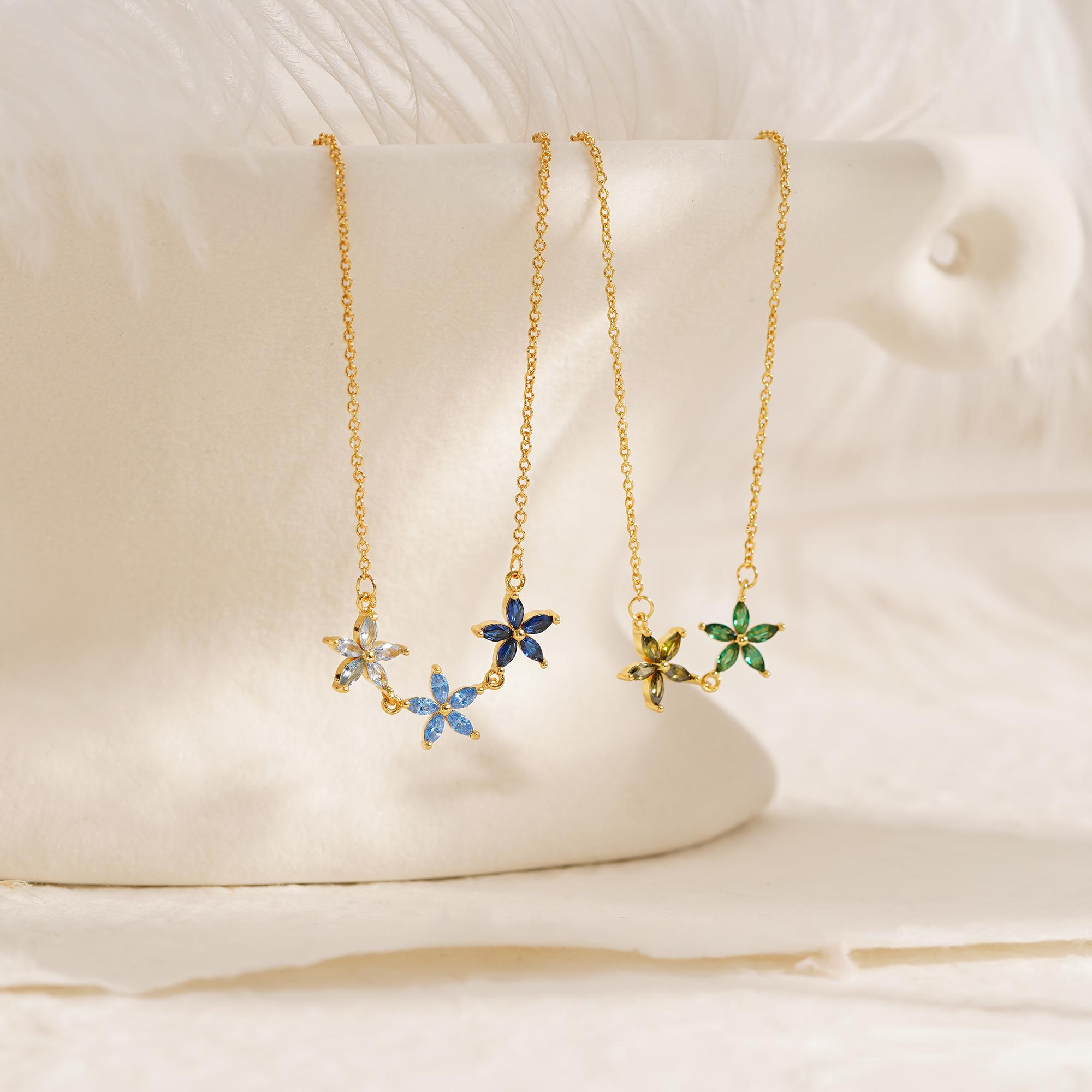 Personalized Family Birthstone Necklace–Forever in Bloom