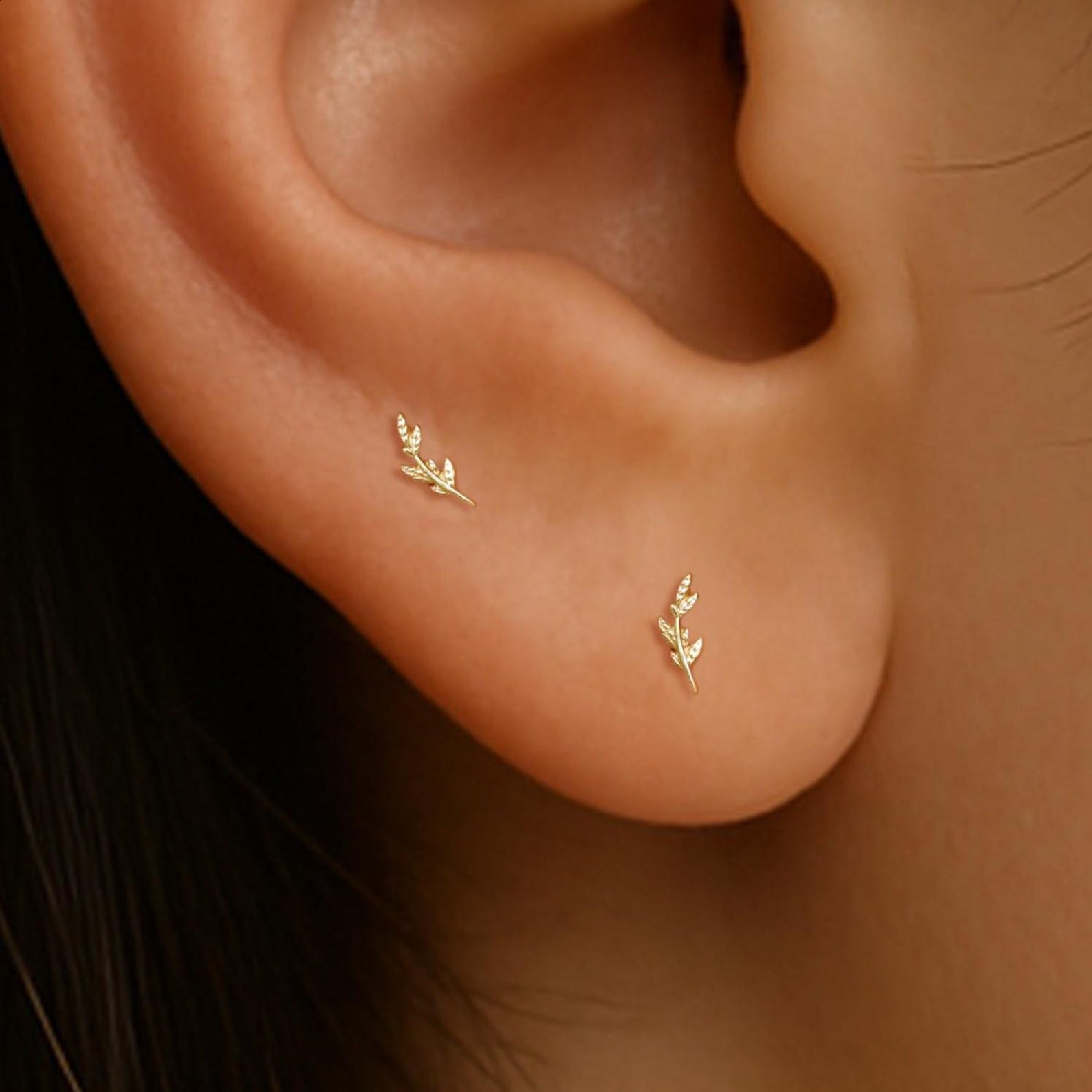 Sterling Silver Leaf-Shaped Earring (1 PC)