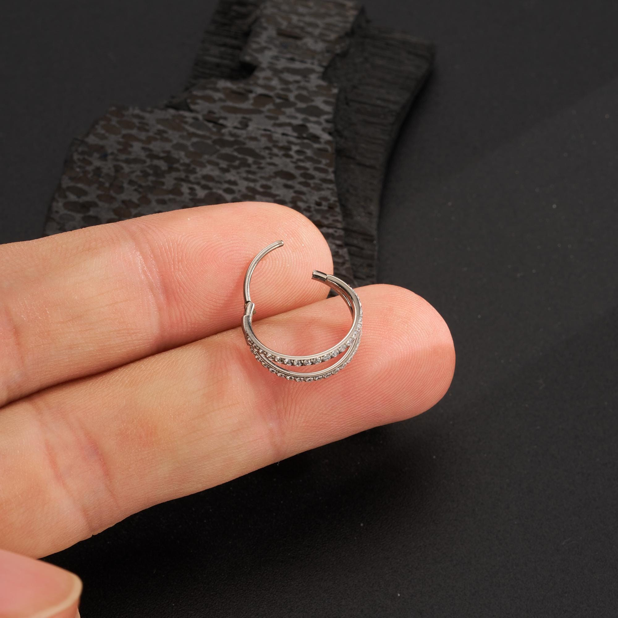 CZ Double Hoops — Two Lines of Everyday Sparkle