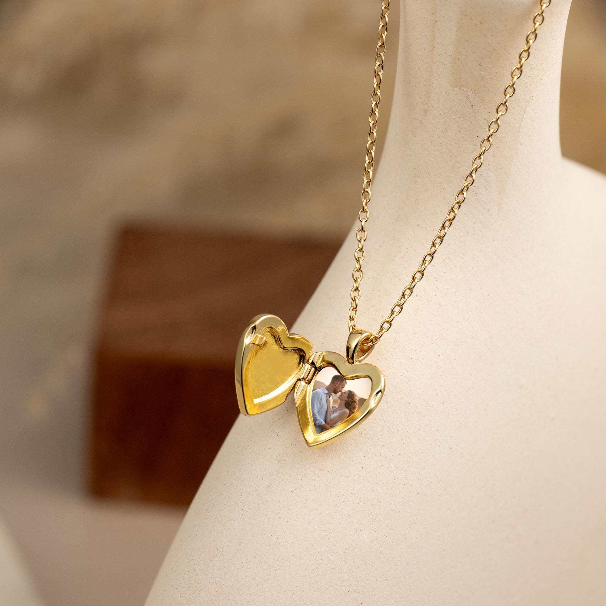 Personalized Photo Locket Necklace — Forever Close to My Heart