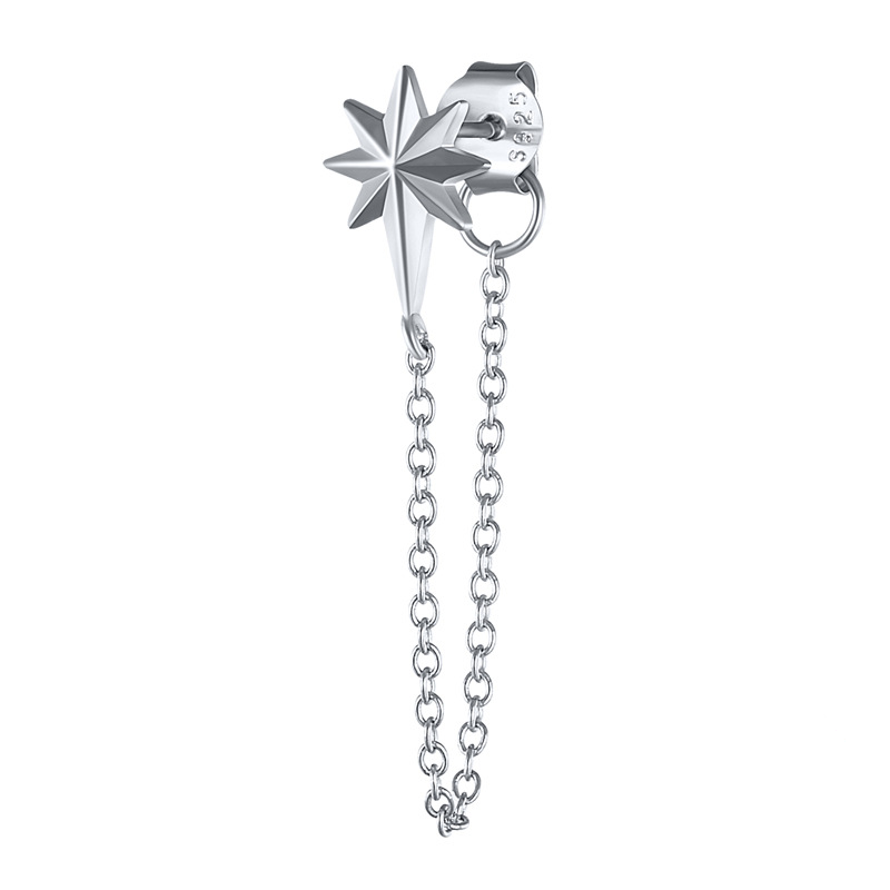 Sterling Silver Starburst Dangling Stud (1 PC)