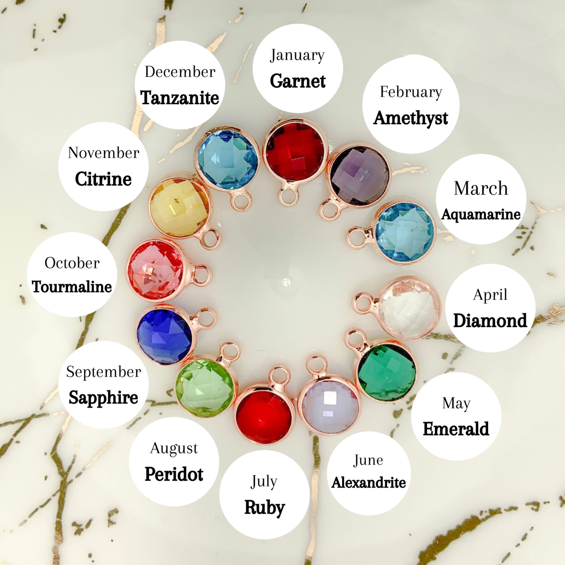 Personalized Birth Flower & Birthstone Bracelet