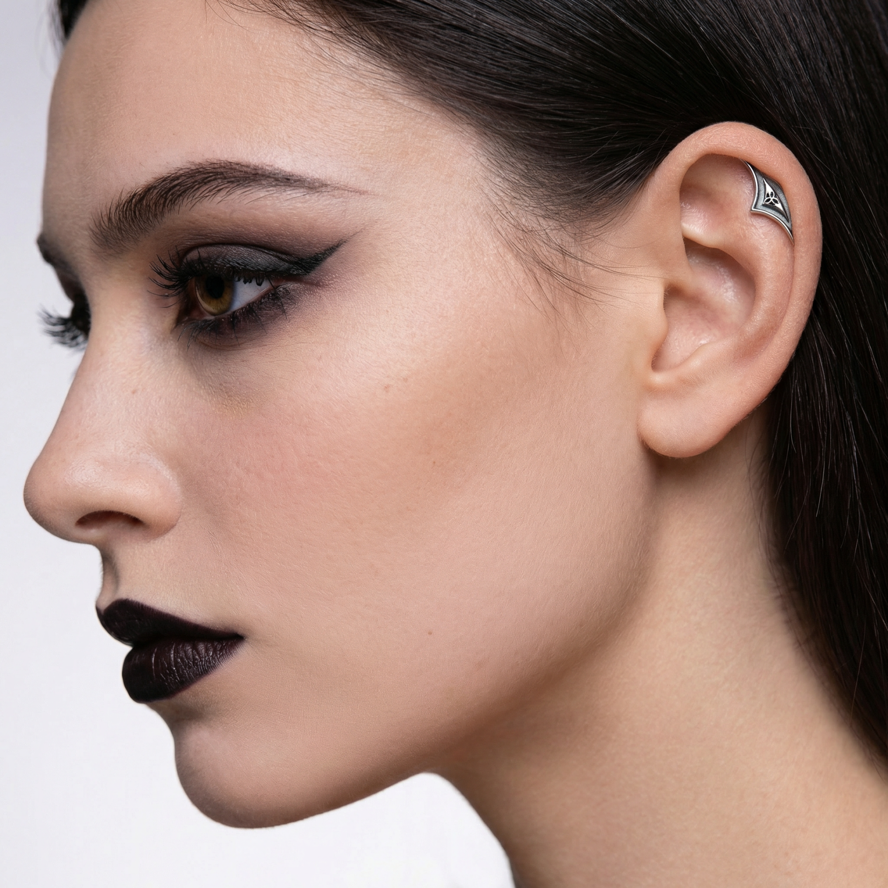 Sterling Silver Goth Hidden Helix Earring (1 PC)