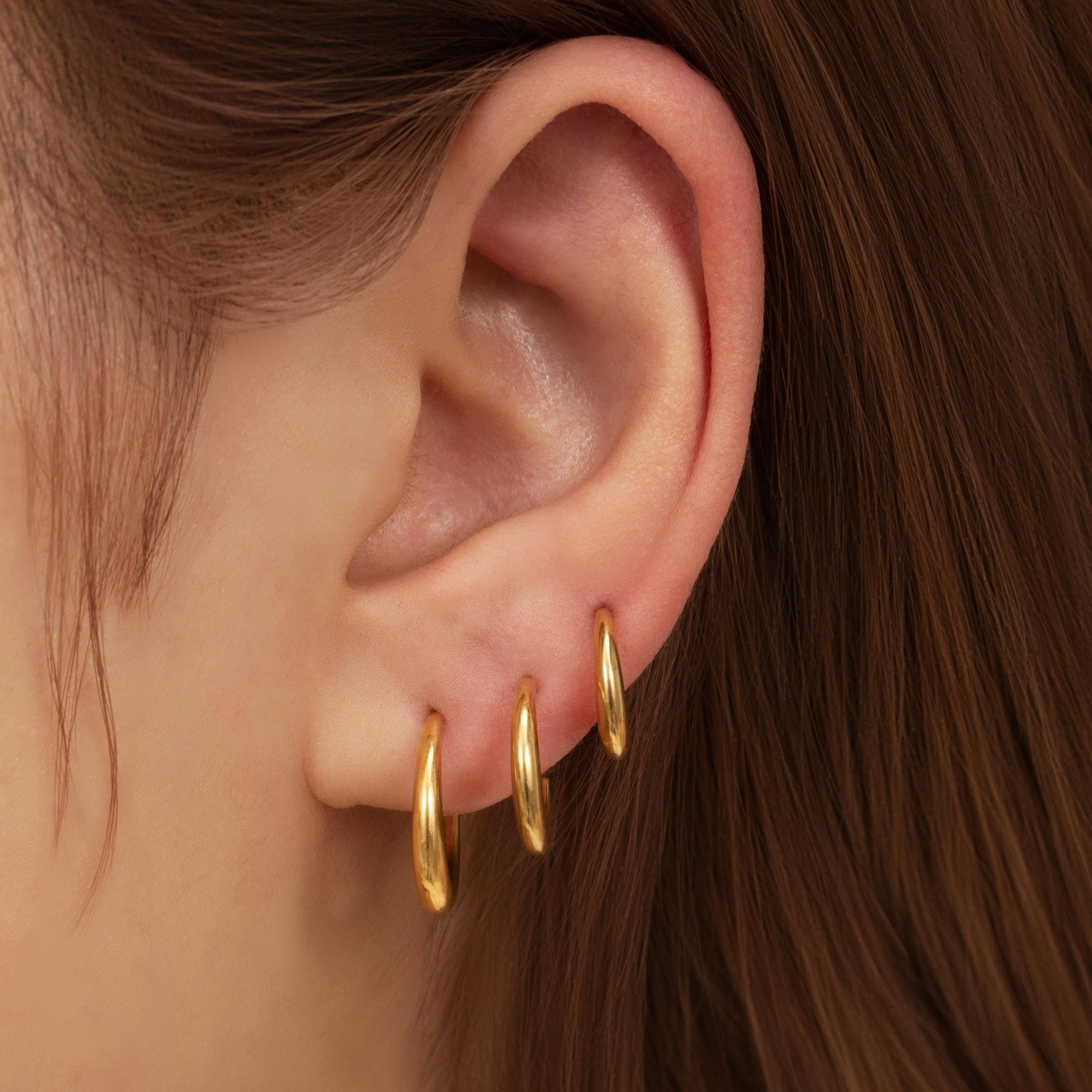 Chunky Seamless Hinged Hoop Earring