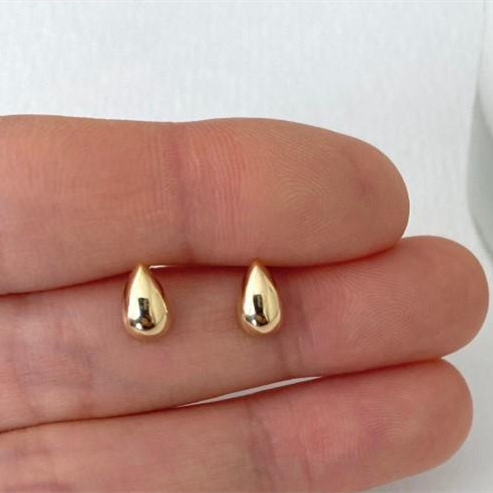 Teardrop Stud Earrings — A Soft Drop of Everyday Shine