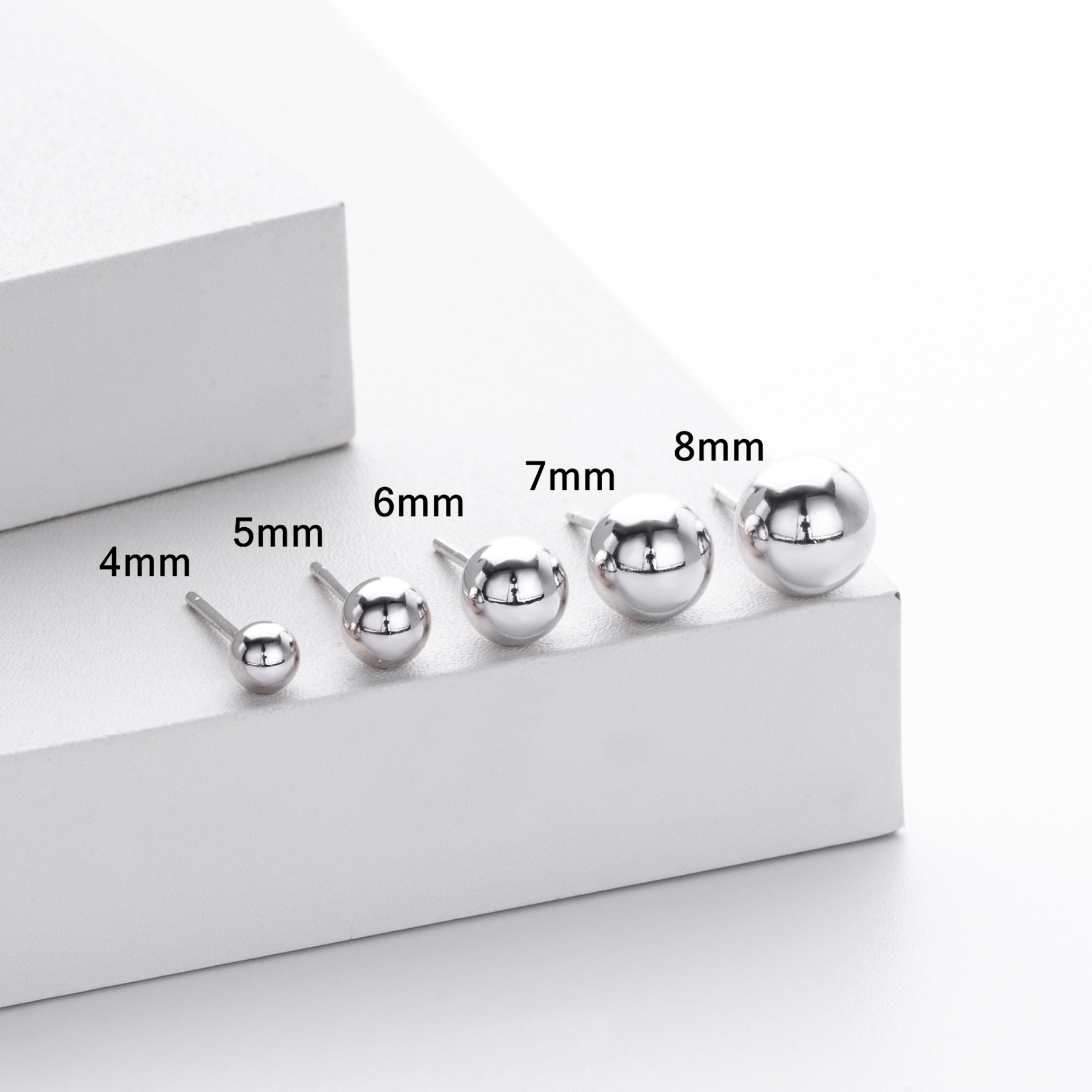 Classic Ball Stud Earrings — Pure Shine for Every Day