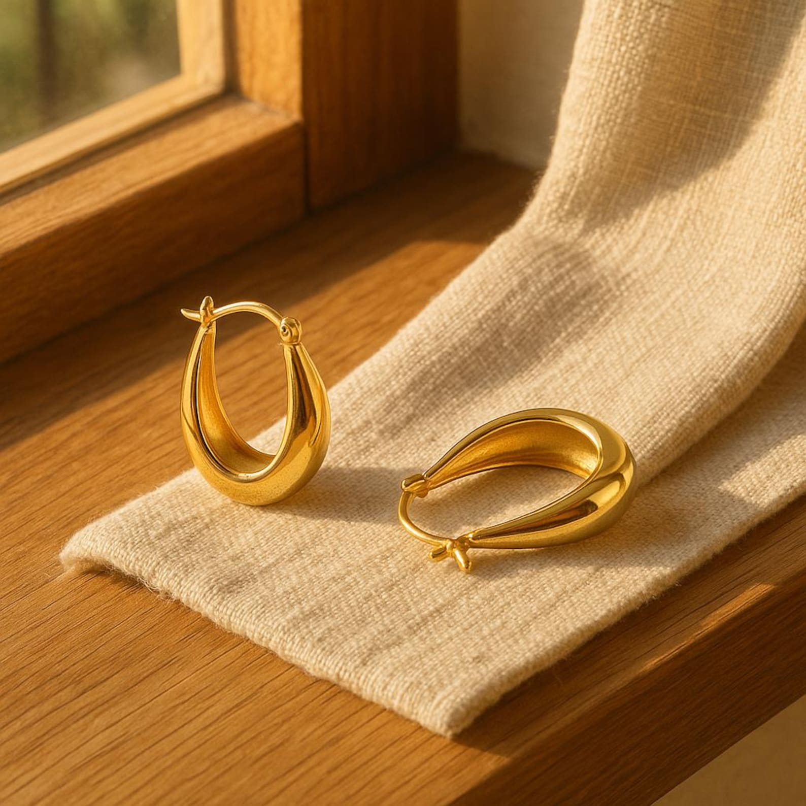 Sterling Silver Teardrop Earrings (2PCS)