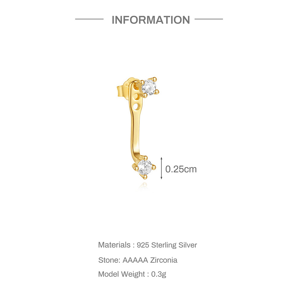 Convertible Double CZ Earring — Two Sparks, Endless Styling