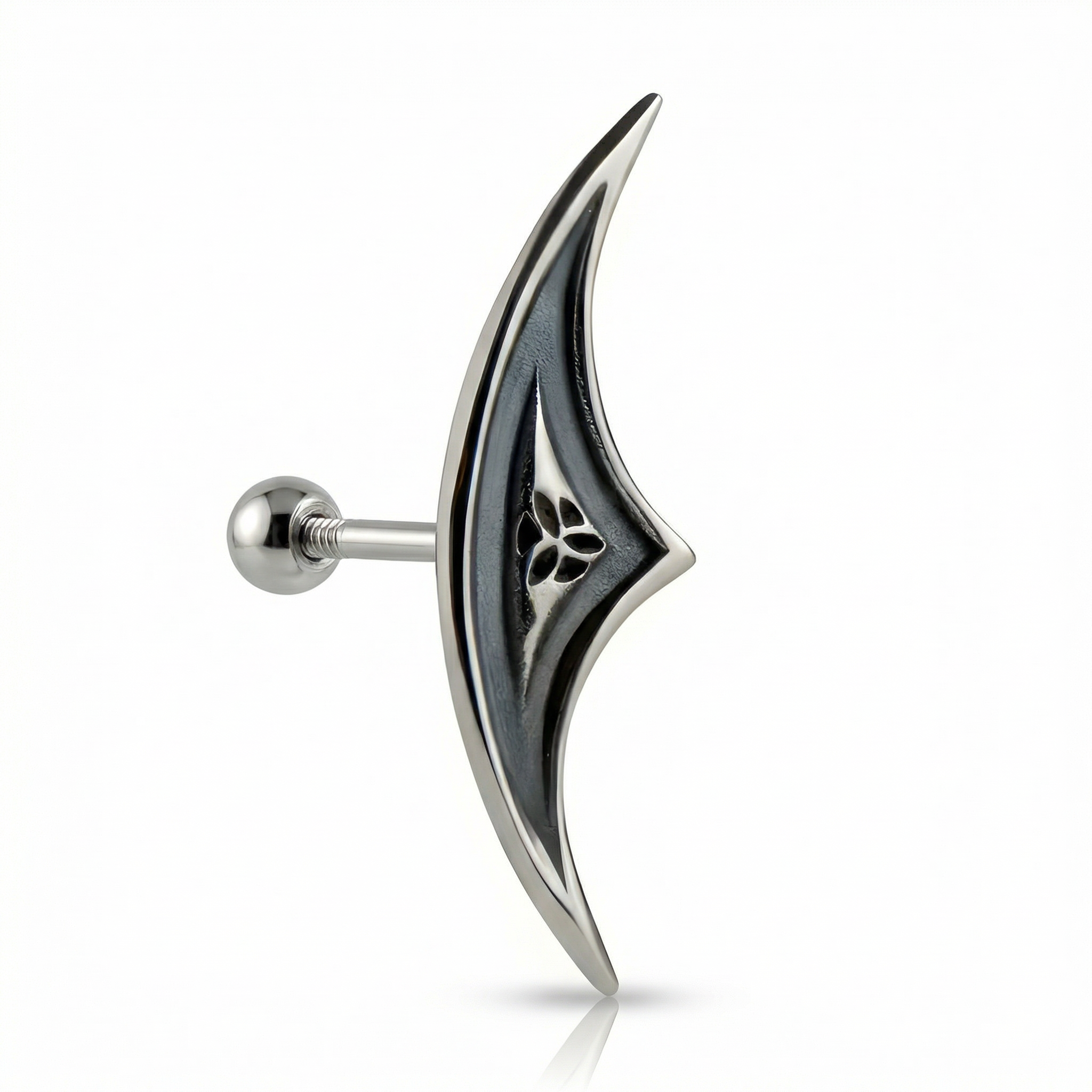 Sterling Silver Goth Hidden Helix Earring (1 PC)