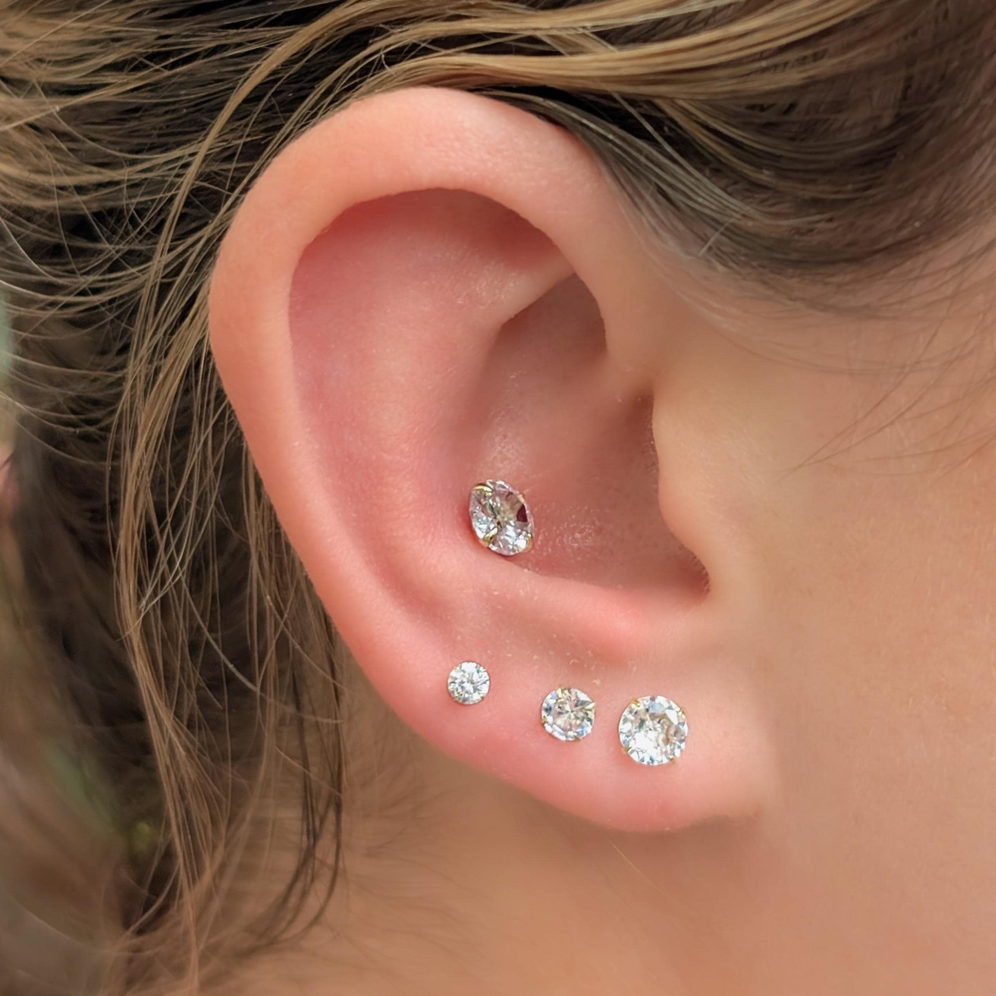 Classic Moissanite Stud Earring