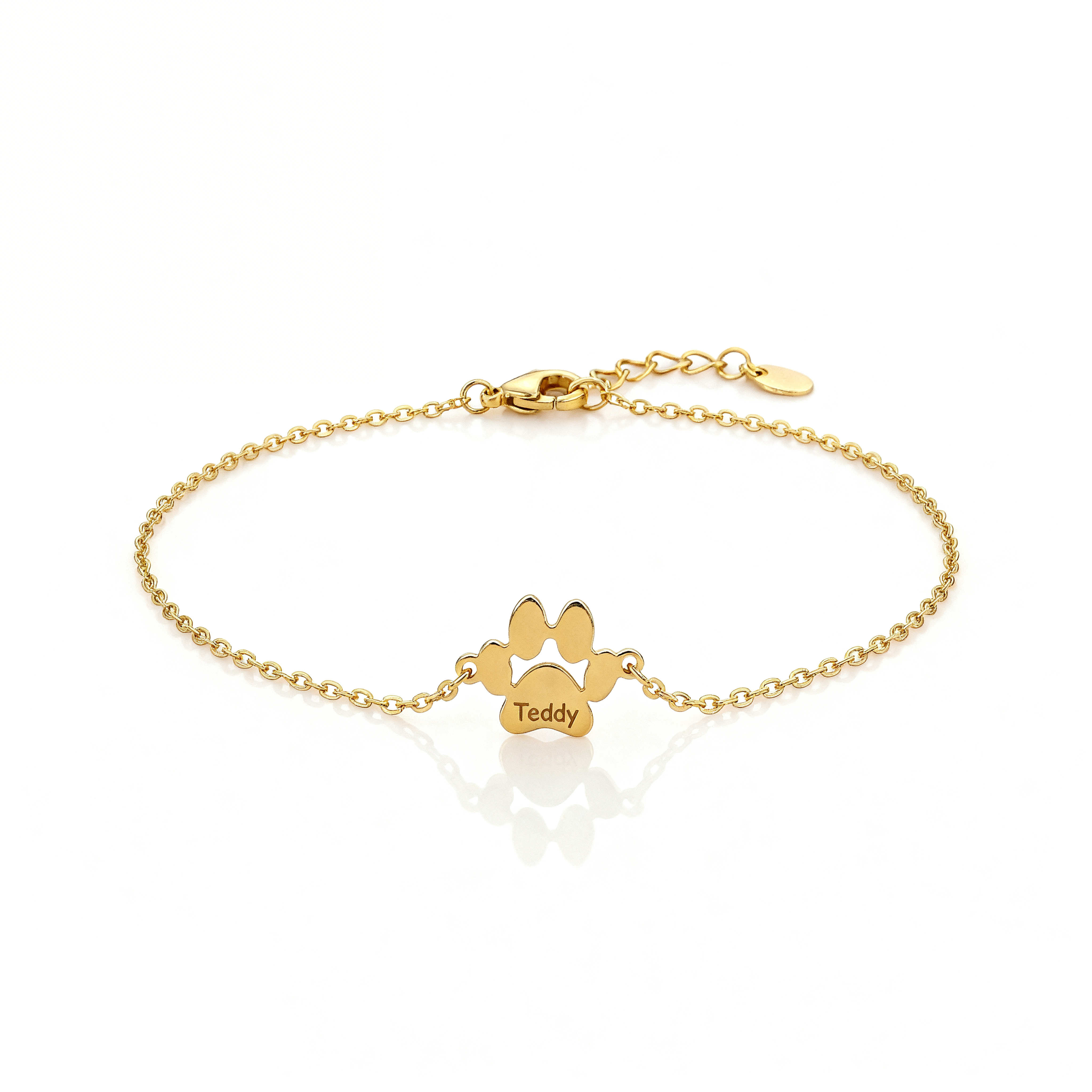 Paw Print Name Bracelet (Or Necklace)