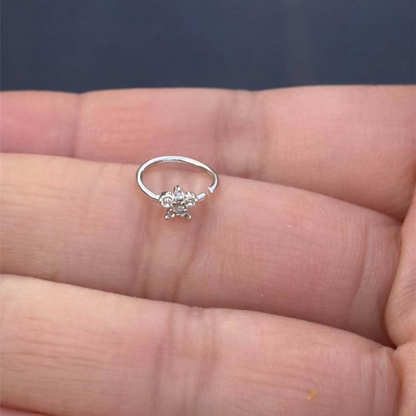 Flower Spark Nose Hoop